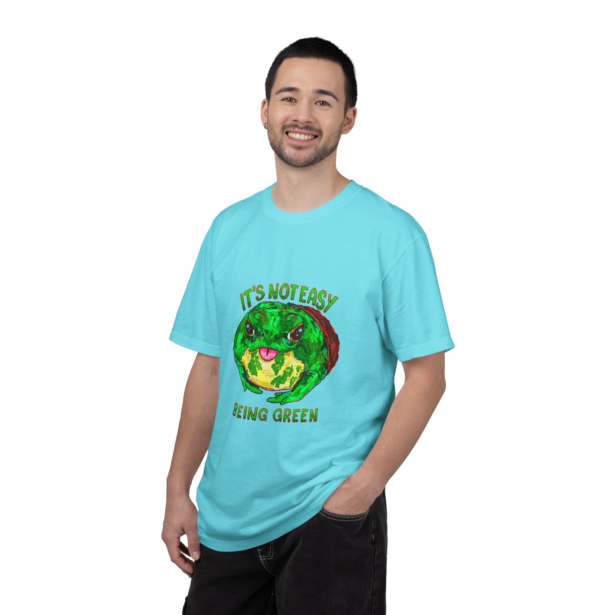 It's Not Easy Being Green Mr Frog Smiling Friends Comfort Colors T-Shirt