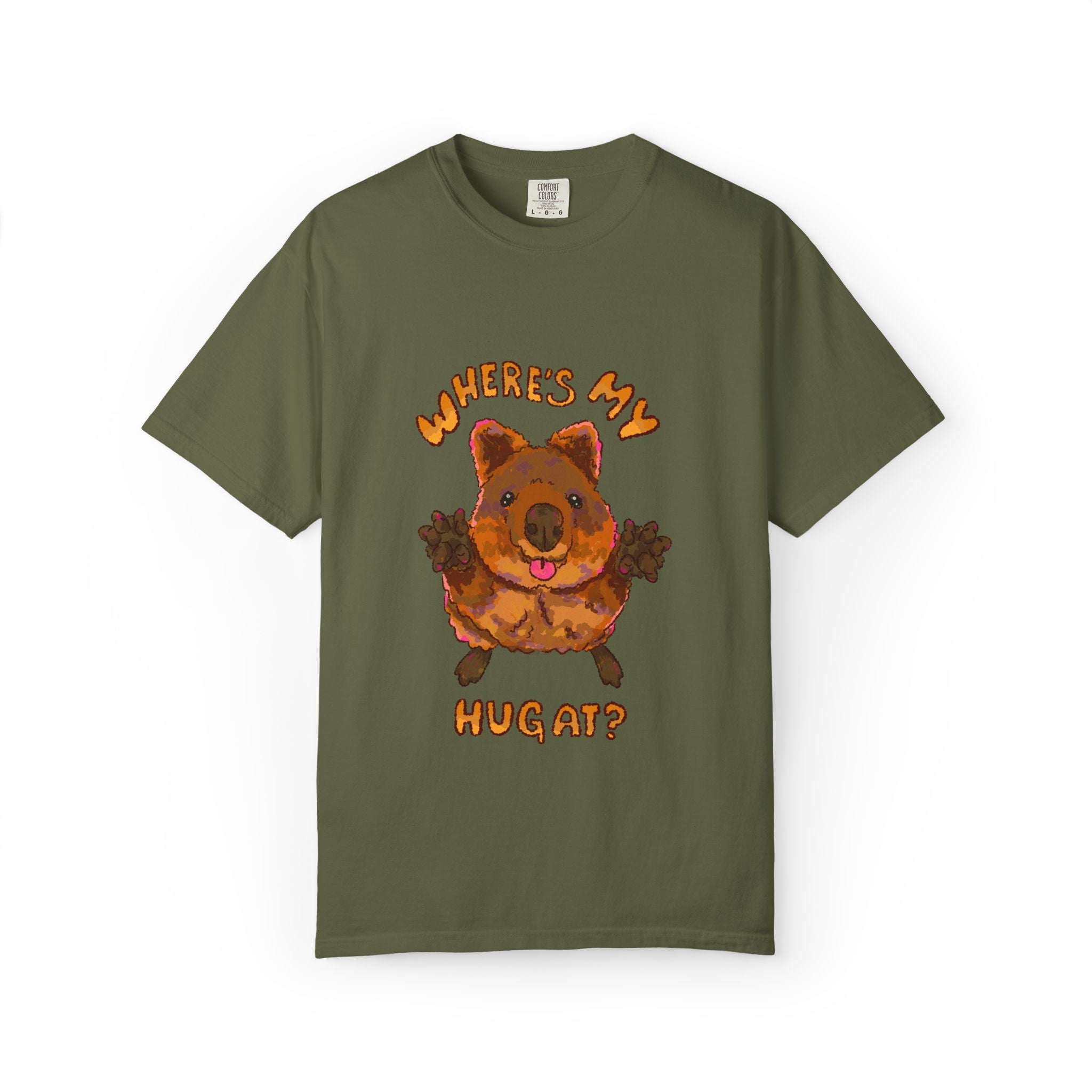 Where's My Hug Quokka Comfort Colors T-Shirt