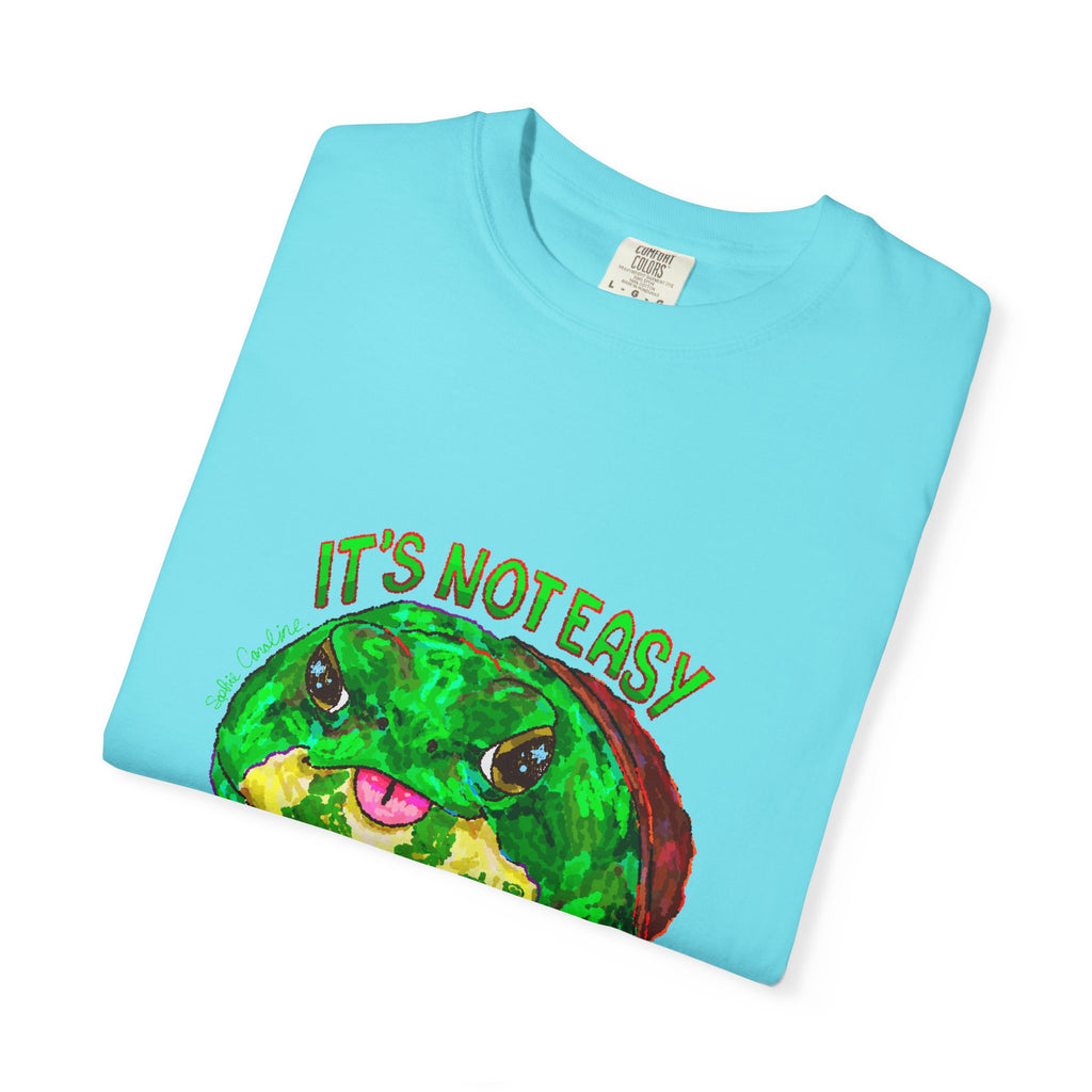 It's Not Easy Being Green Mr Frog Smiling Friends Comfort Colors T-Shirt