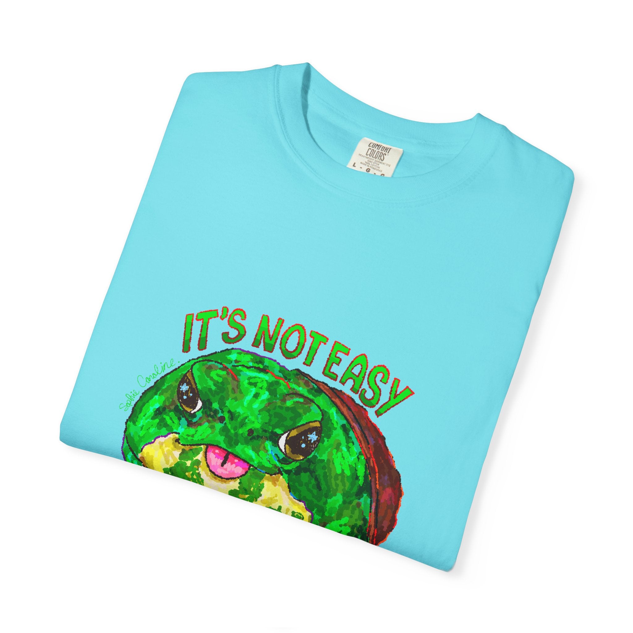 It's Not Easy Being Green Mr Frog Smiling Friends Comfort Colors T-Shirt