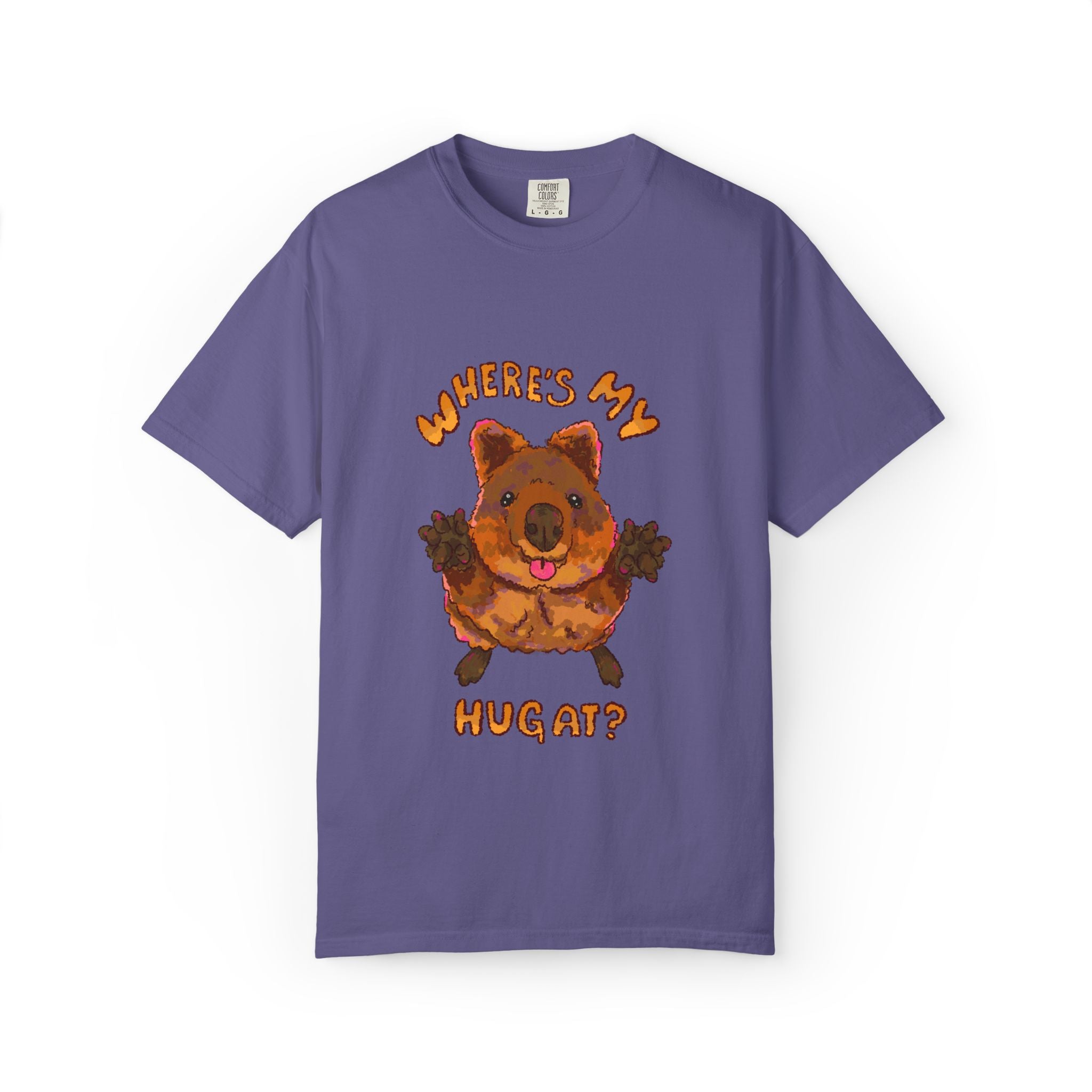 Where's My Hug Quokka Comfort Colors T-Shirt