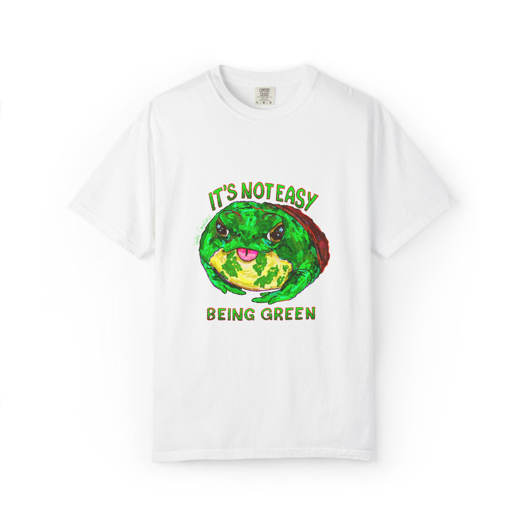 It's Not Easy Being Green Mr Frog Smiling Friends Comfort Colors T-Shirt