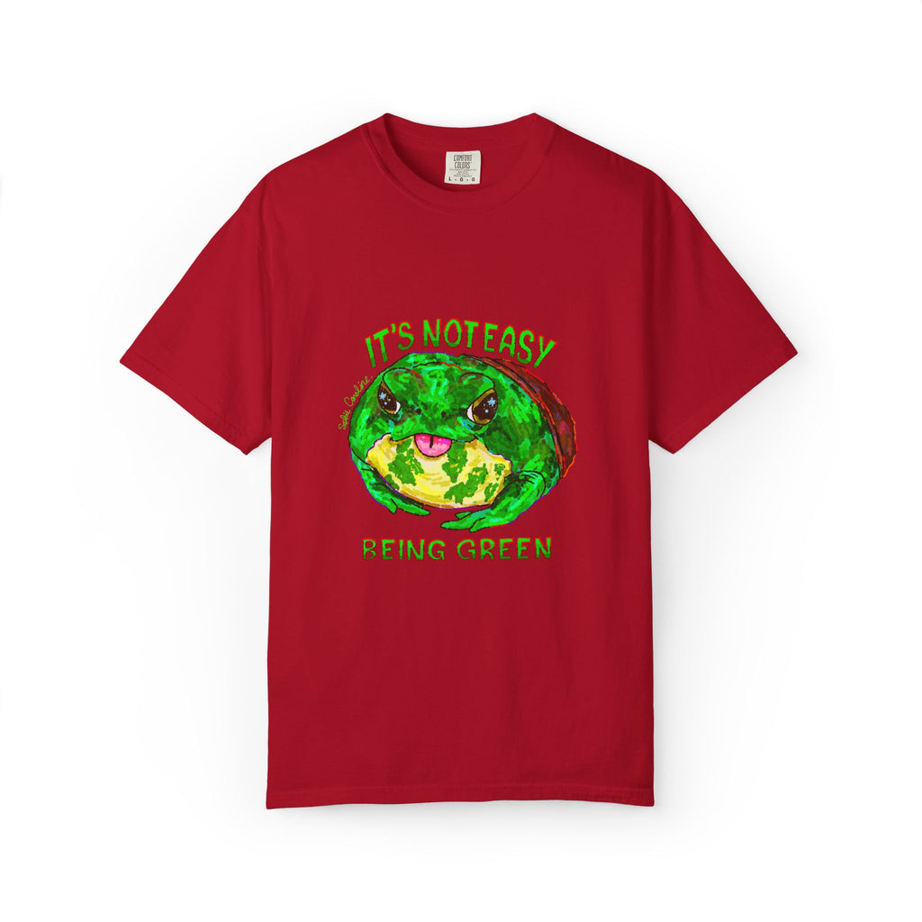 It's Not Easy Being Green Mr Frog Smiling Friends Comfort Colors T-Shirt