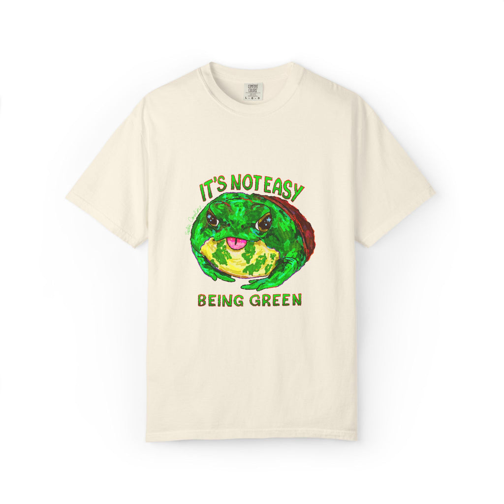 It's Not Easy Being Green Mr Frog Smiling Friends Comfort Colors T-Shirt