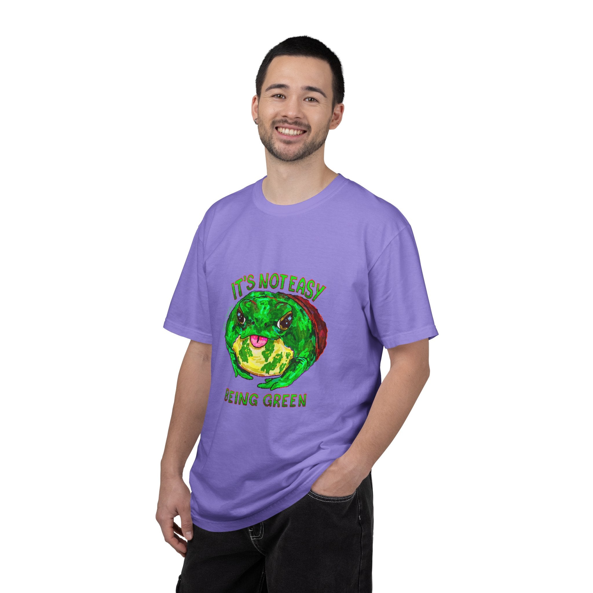 It's Not Easy Being Green Mr Frog Smiling Friends Comfort Colors T-Shirt
