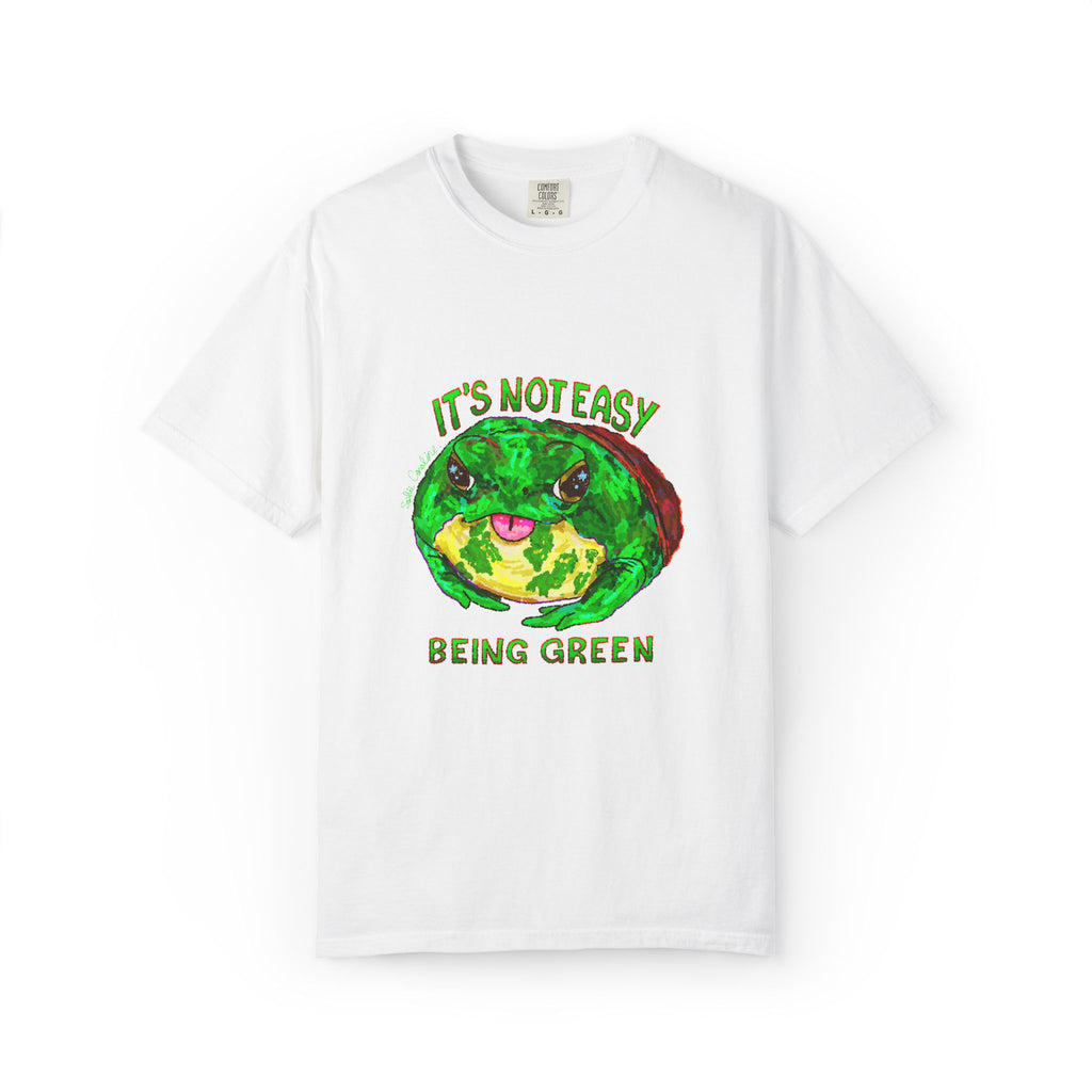 It's Not Easy Being Green Mr Frog Smiling Friends Comfort Colors T-Shirt