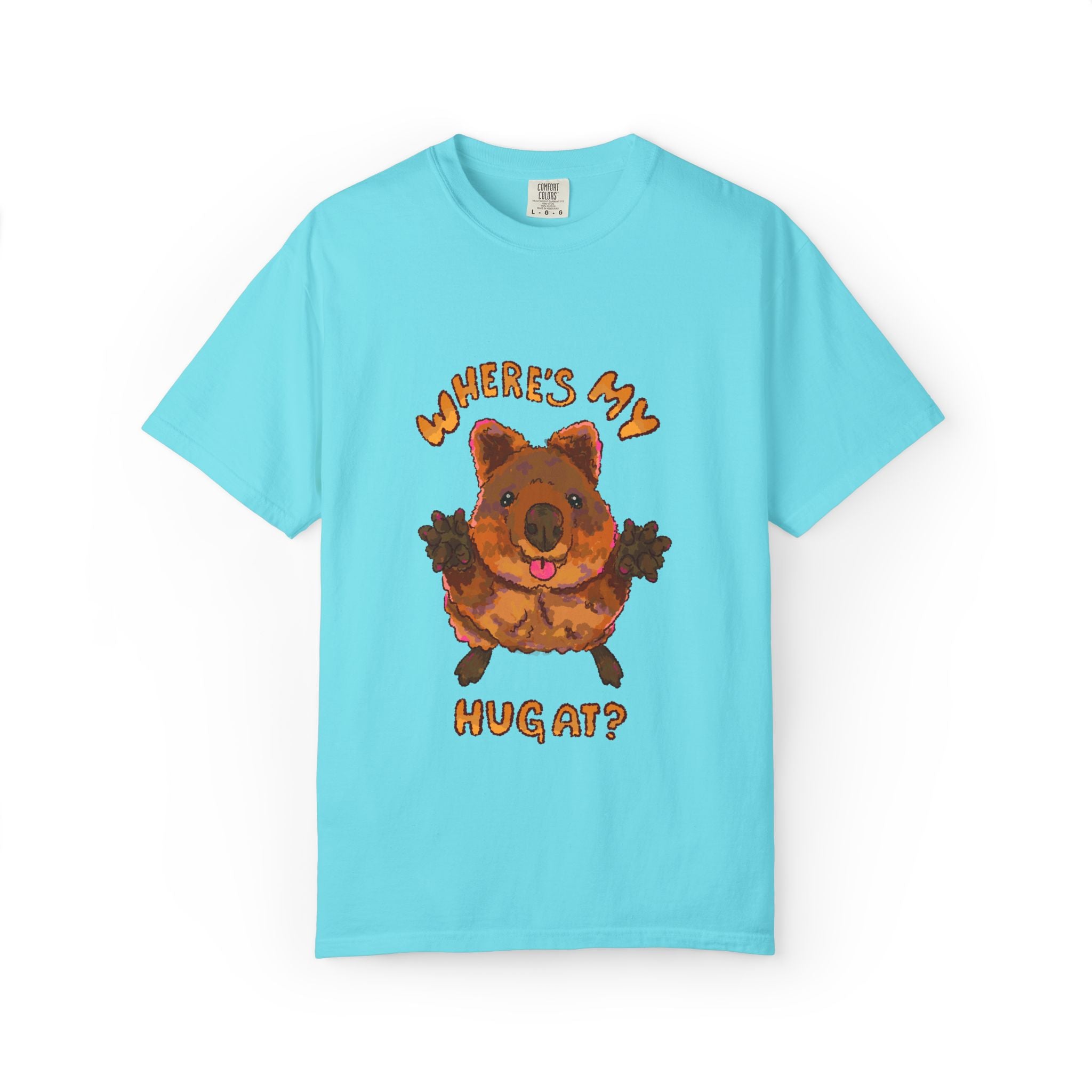 Where's My Hug Quokka Comfort Colors T-Shirt