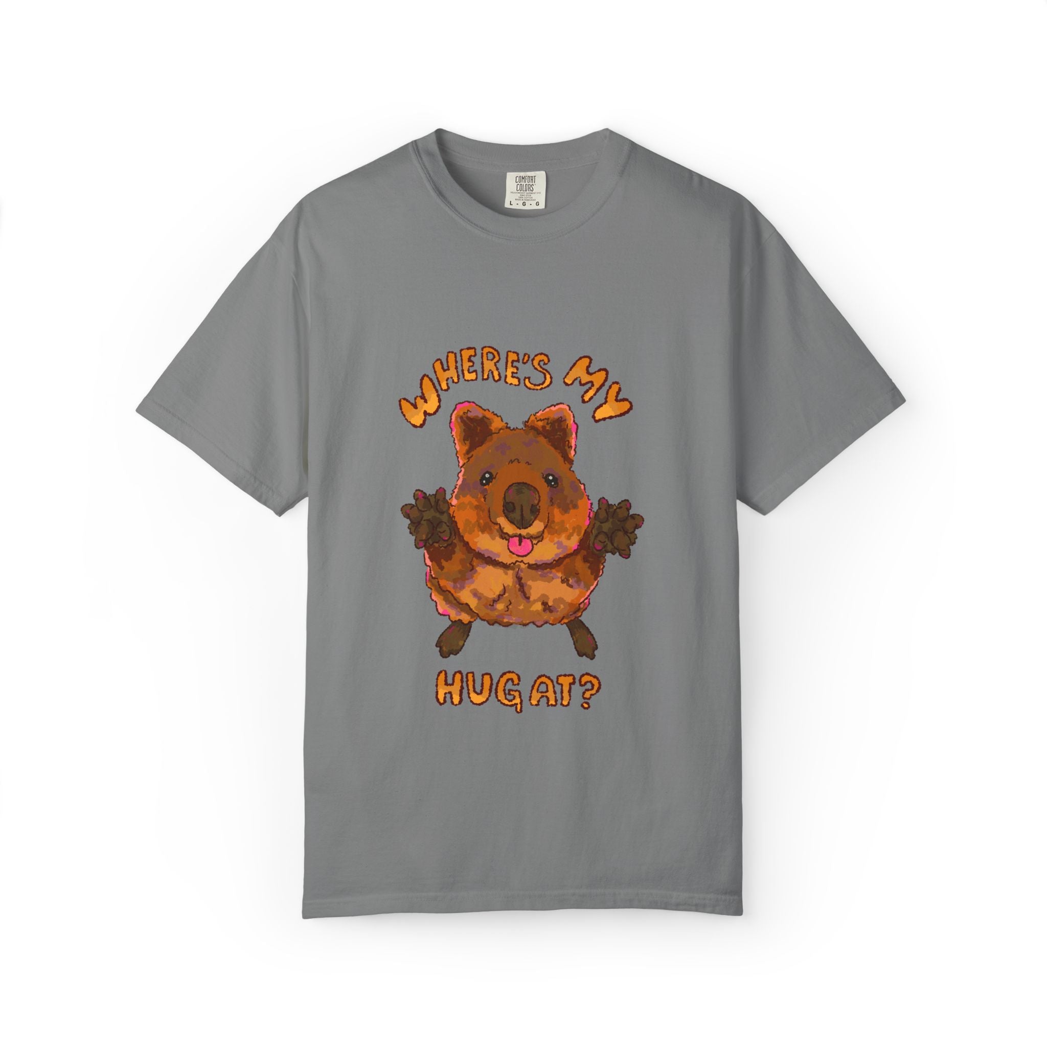 Where's My Hug Quokka Comfort Colors T-Shirt