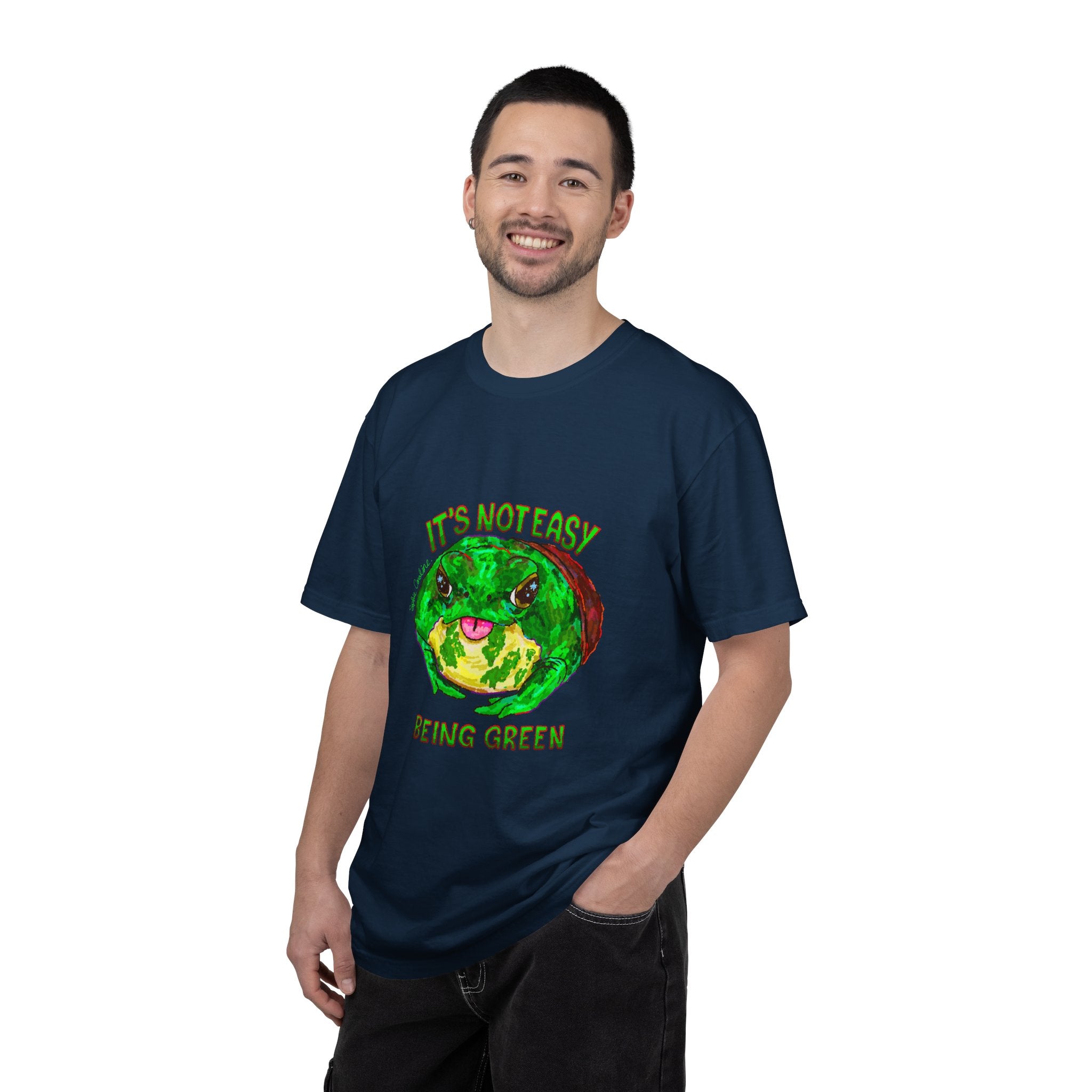 It's Not Easy Being Green Mr Frog Smiling Friends Comfort Colors T-Shirt