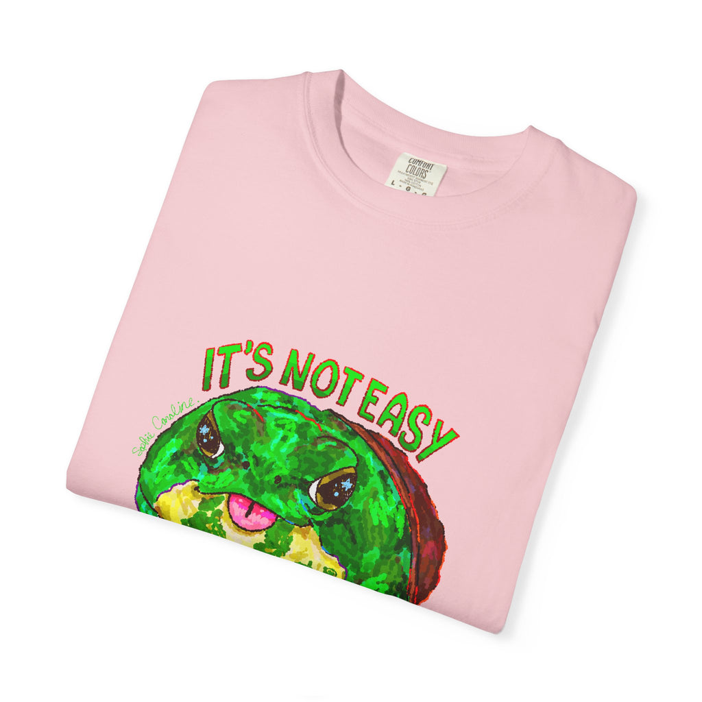 It's Not Easy Being Green Mr Frog Smiling Friends Comfort Colors T-Shirt