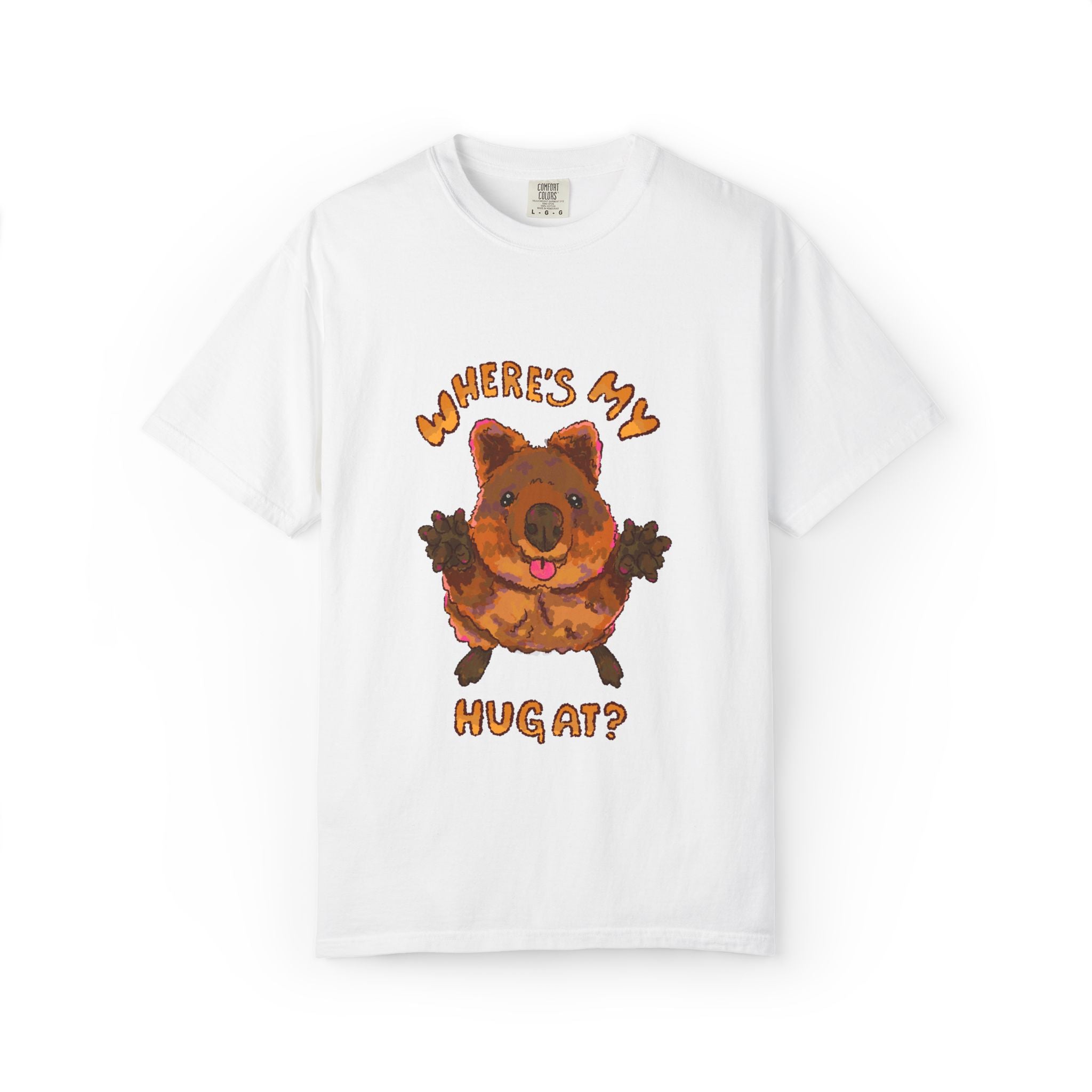 Where's My Hug Quokka Comfort Colors T-Shirt