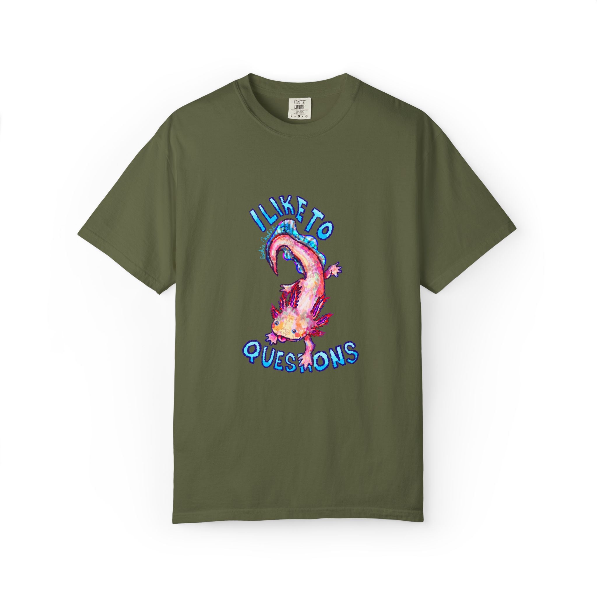 I Like to Axolotl Questions Axolotl Comfort Colors T-Shirt