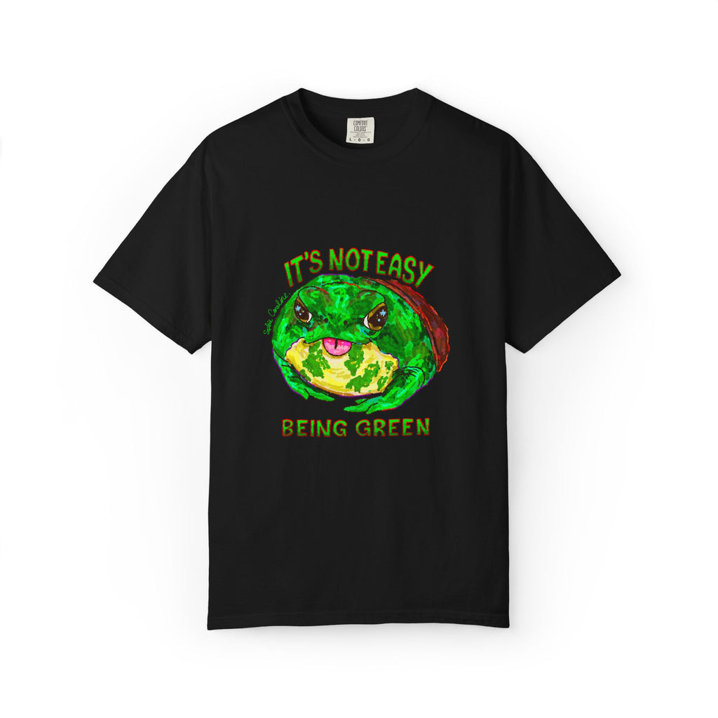 It's Not Easy Being Green Mr Frog Smiling Friends Comfort Colors T-Shirt
