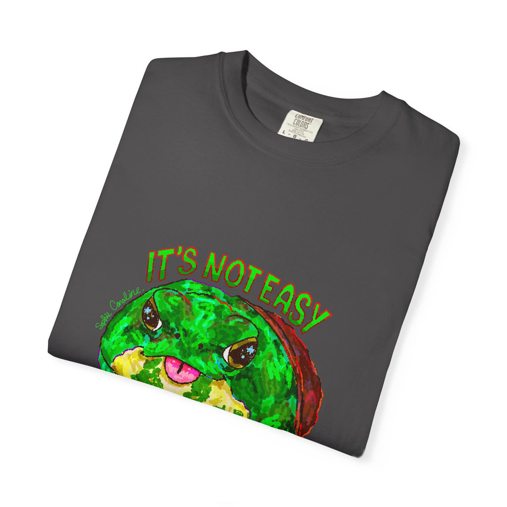 It's Not Easy Being Green Mr Frog Smiling Friends Comfort Colors T-Shirt