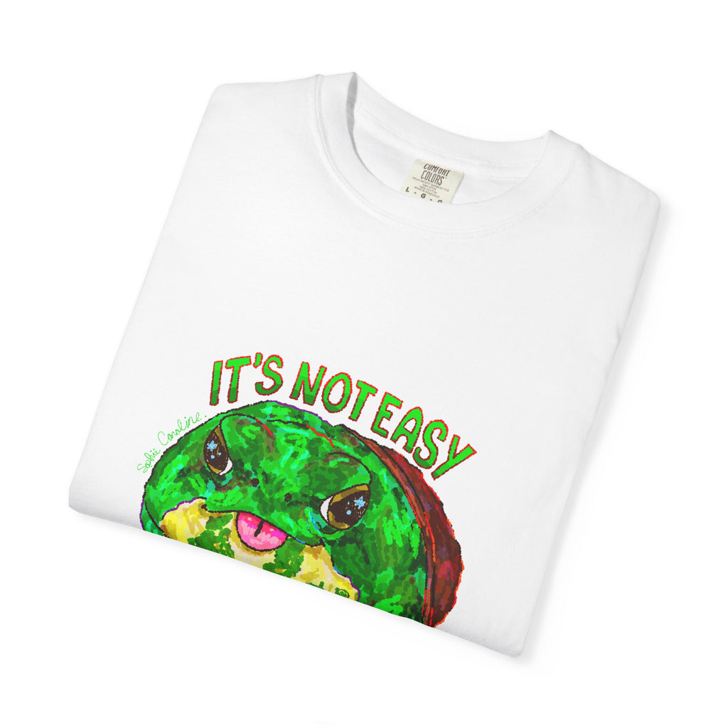 It's Not Easy Being Green Mr Frog Smiling Friends Comfort Colors T-Shirt