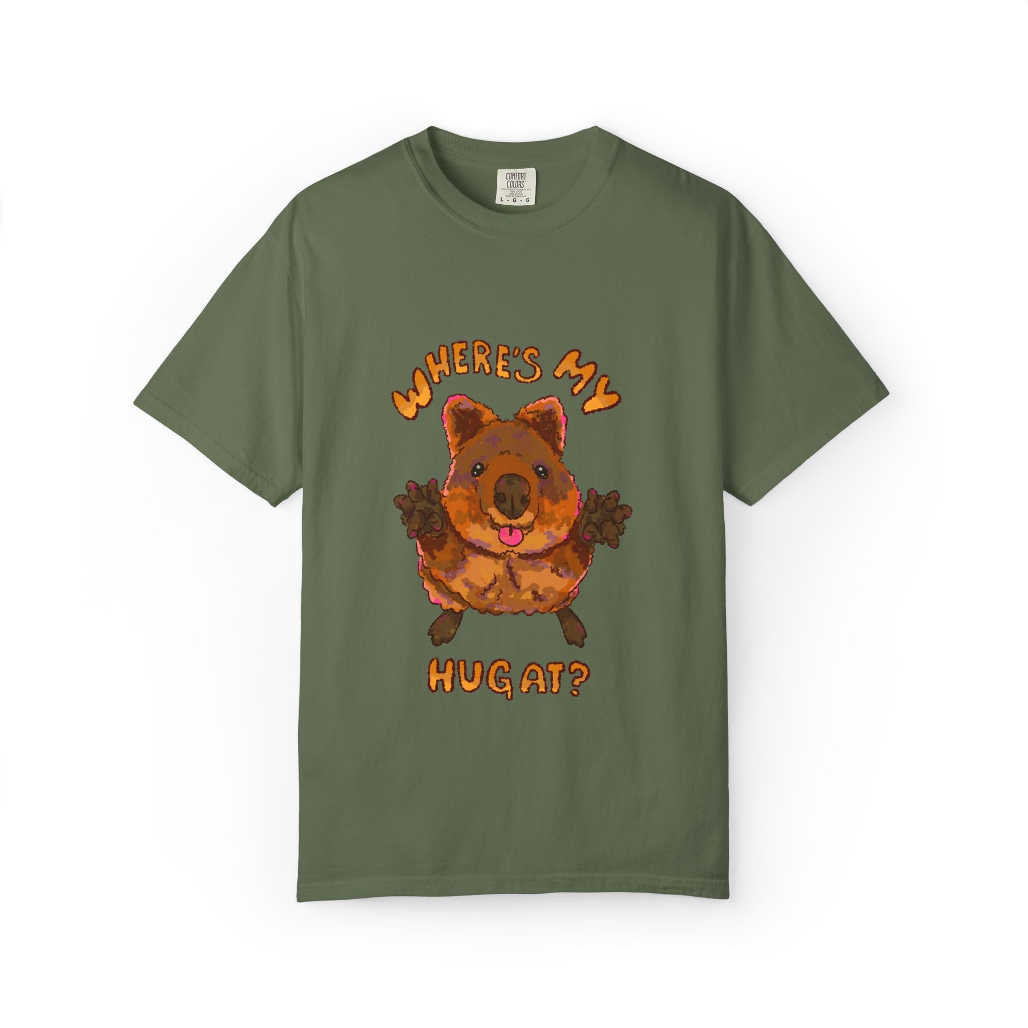 Where's My Hug Quokka Comfort Colors T-Shirt