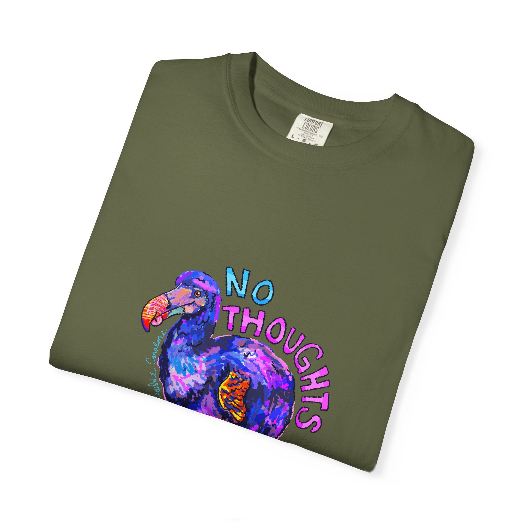 No Thoughts Head Empty Dodo Bird T-Shirt | Comfort Colors