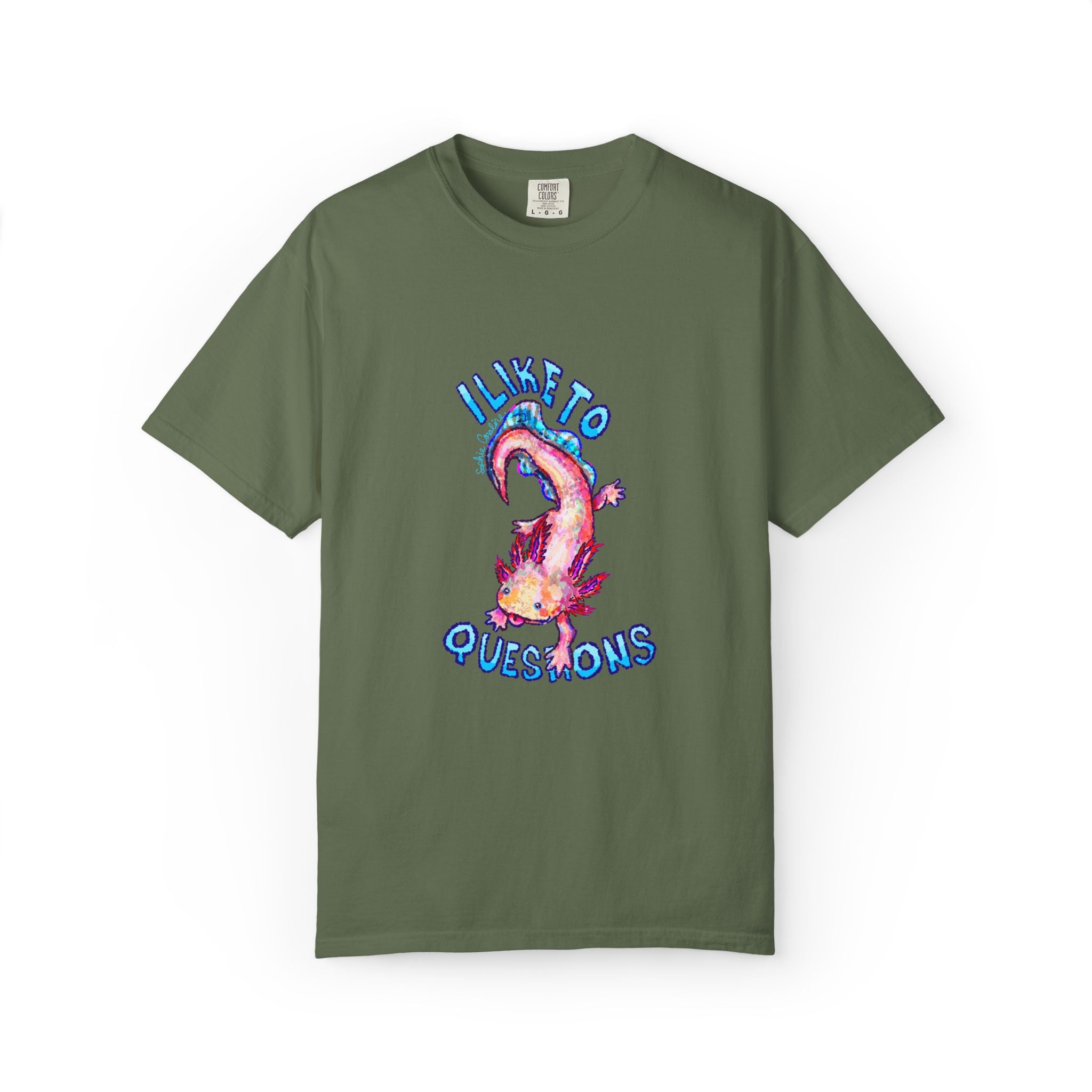 I Like to Axolotl Questions Axolotl Comfort Colors T-Shirt