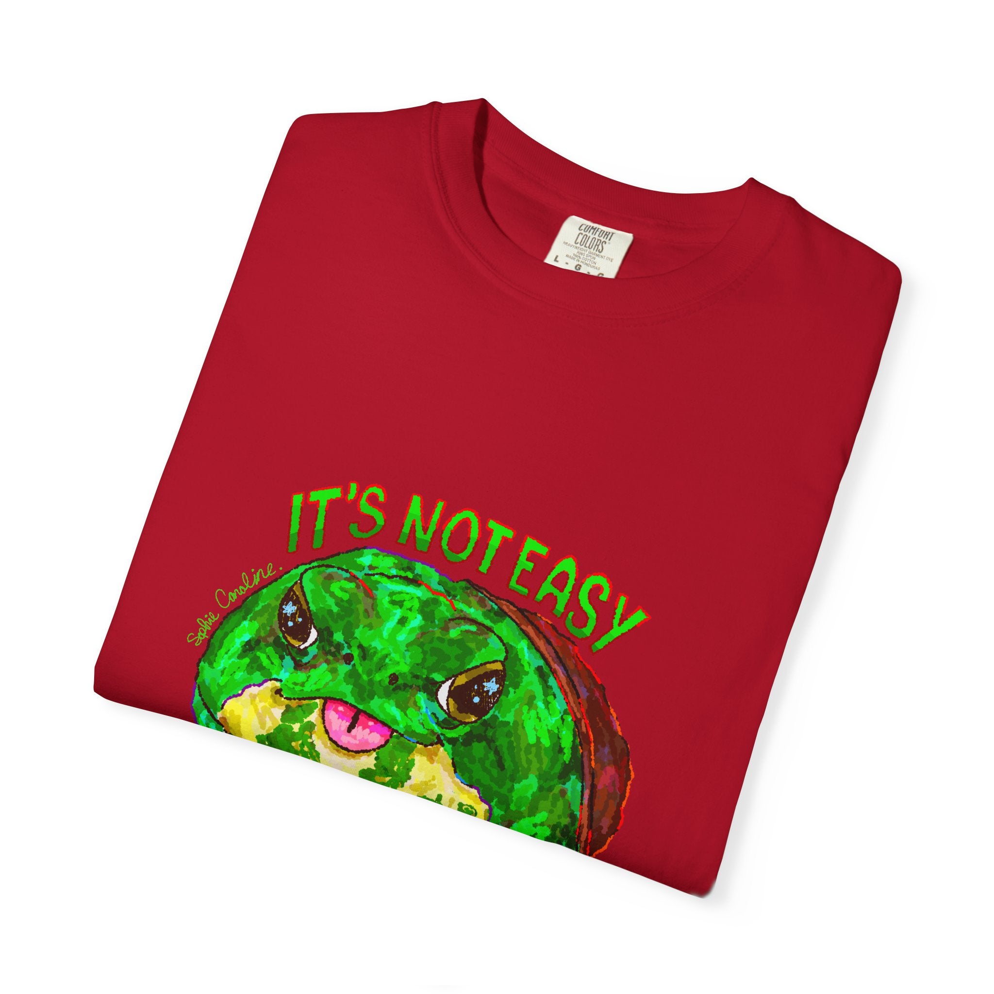 It's Not Easy Being Green Mr Frog Smiling Friends Comfort Colors T-Shirt
