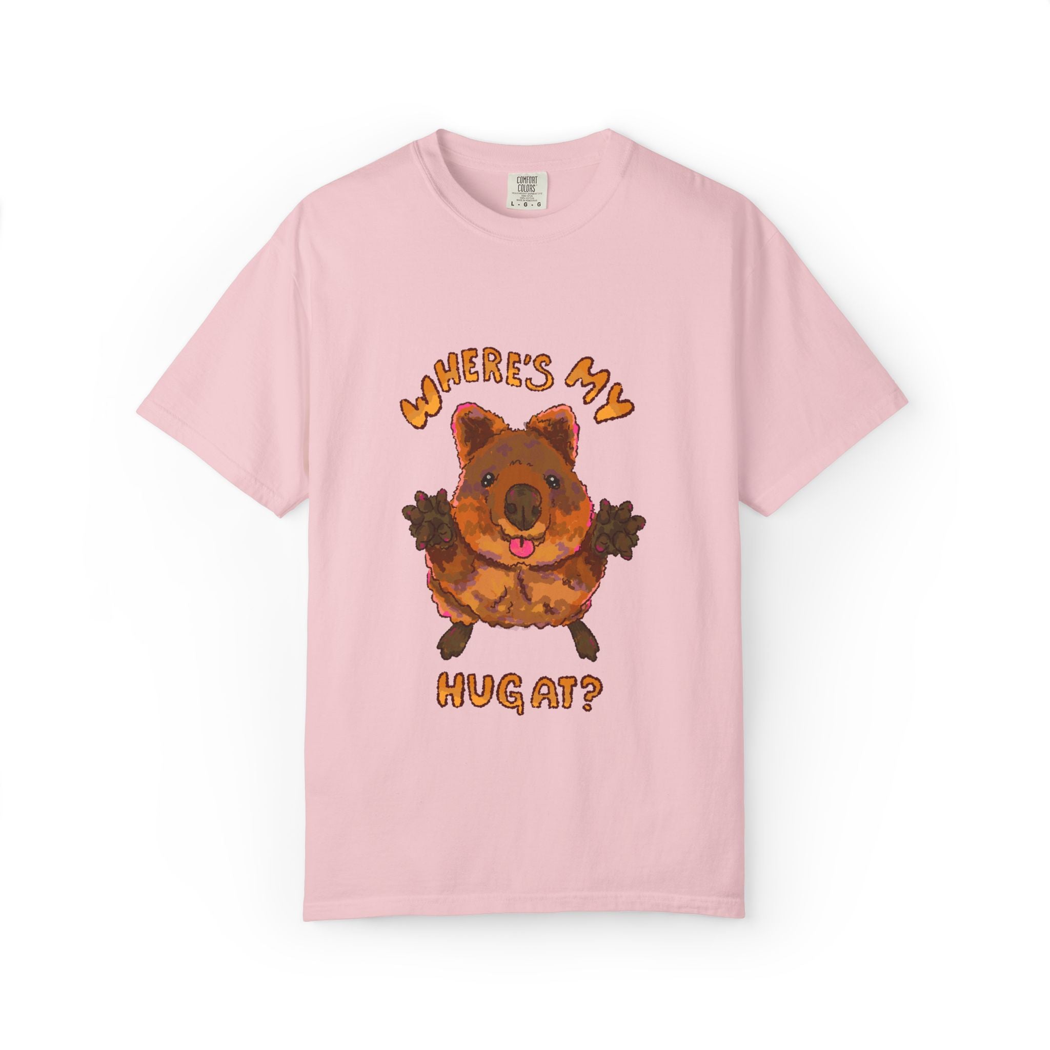 Where's My Hug Quokka Comfort Colors T-Shirt