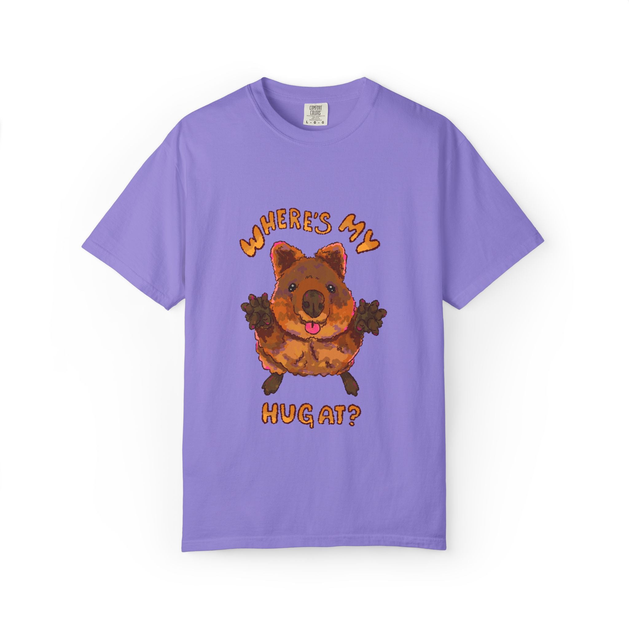 Where's My Hug Quokka Comfort Colors T-Shirt