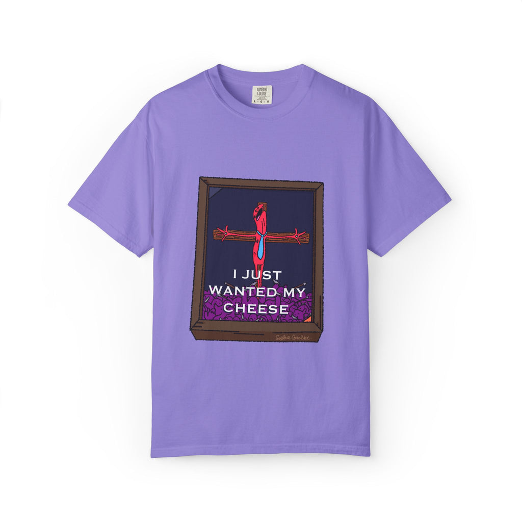 I Just Wanted My Cheese framed cross, T-shirt | quirky dark humor, Smiling Friends