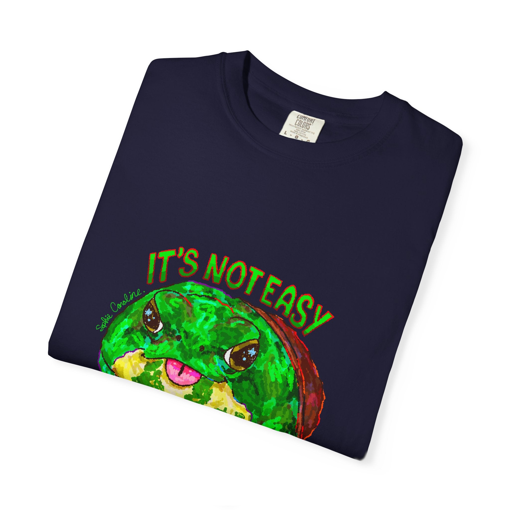 It's Not Easy Being Green Mr Frog Smiling Friends Comfort Colors T-Shirt