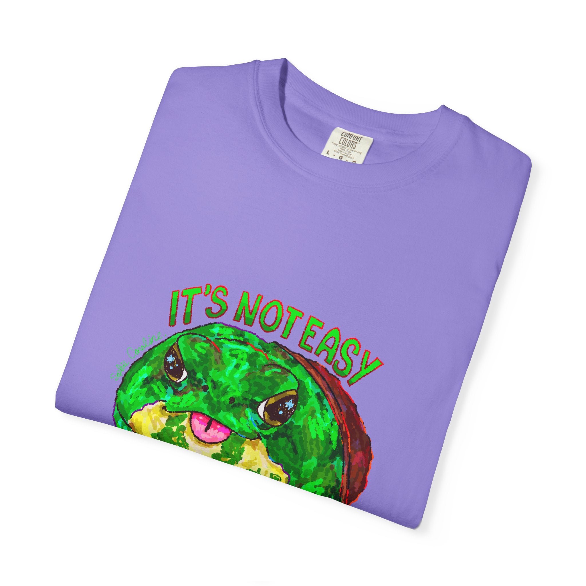 It's Not Easy Being Green Mr Frog Smiling Friends Comfort Colors T-Shirt