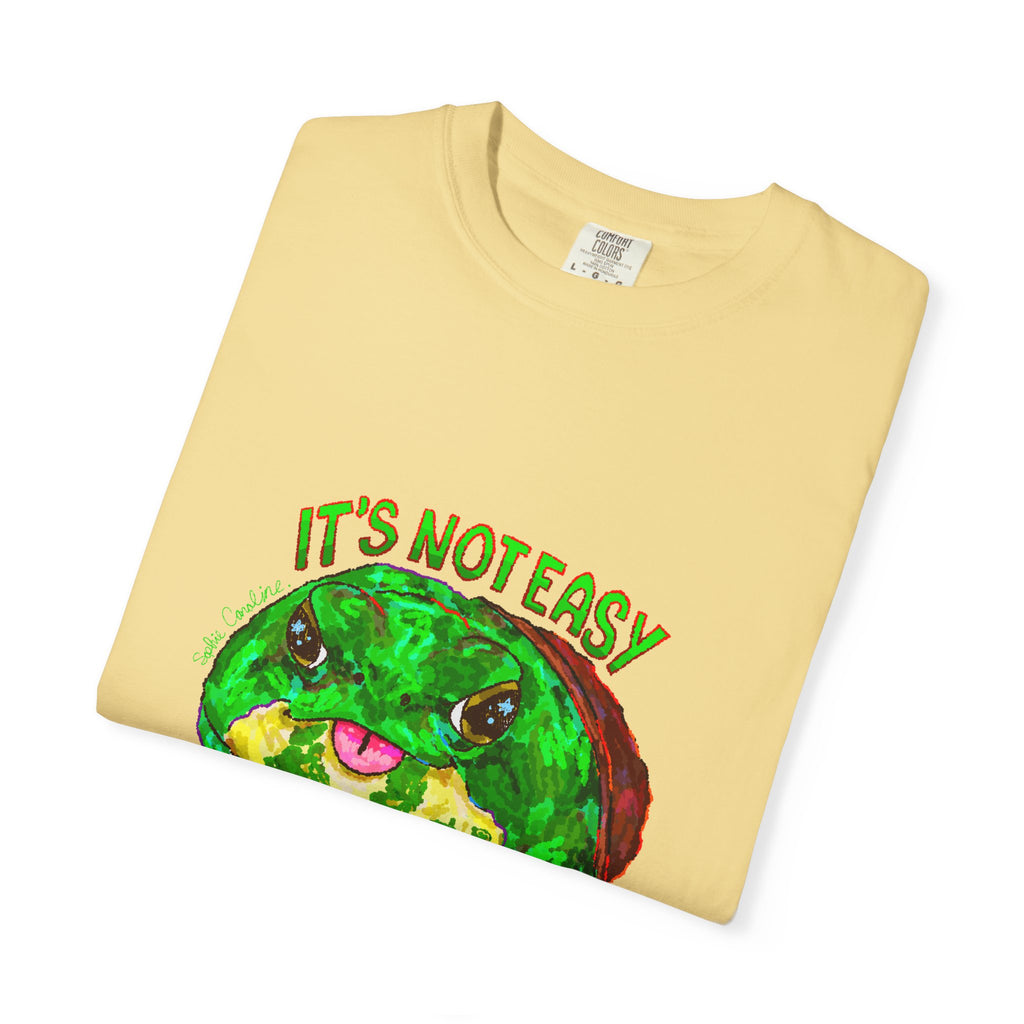 It's Not Easy Being Green Mr Frog Smiling Friends Comfort Colors T-Shirt