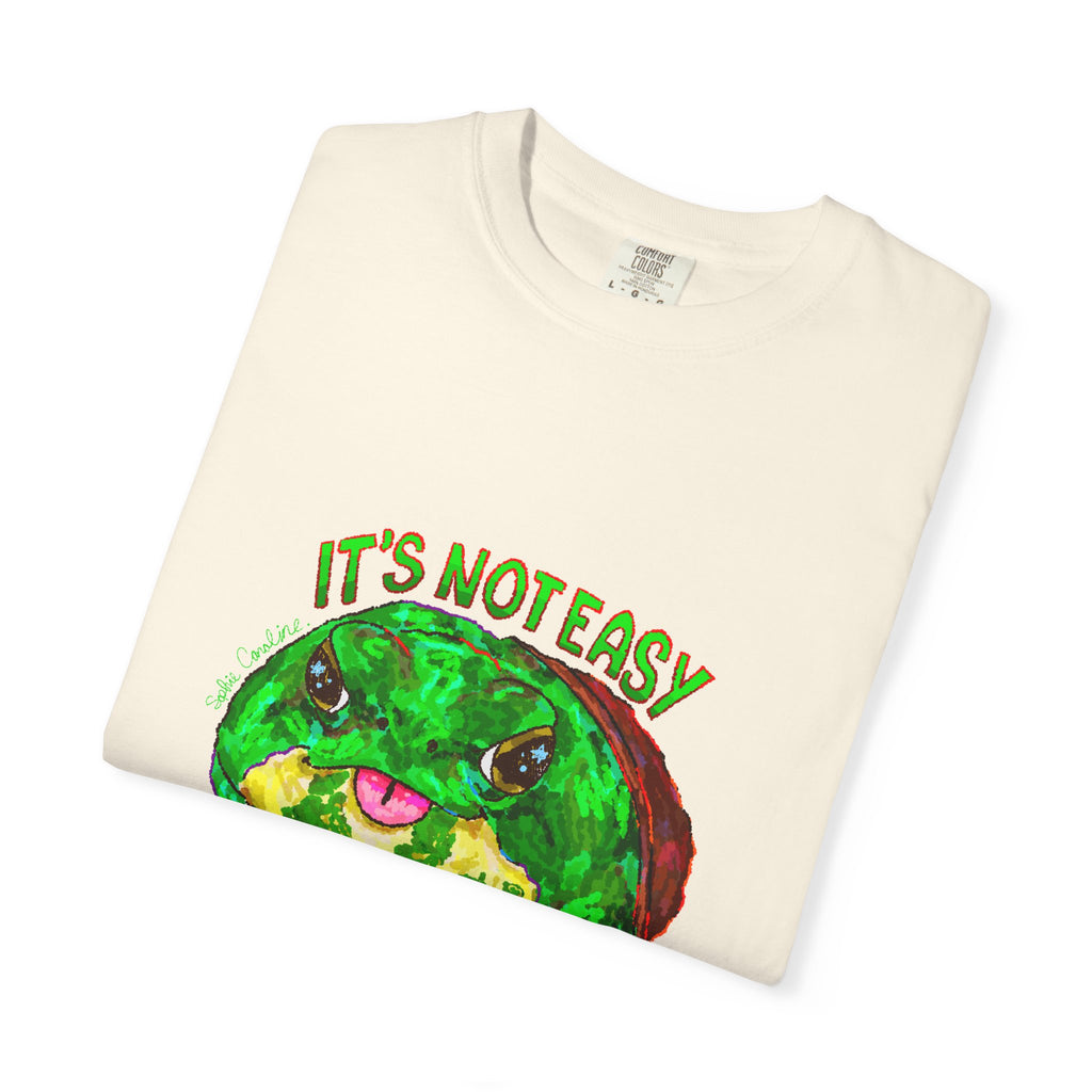 It's Not Easy Being Green Mr Frog Smiling Friends Comfort Colors T-Shirt