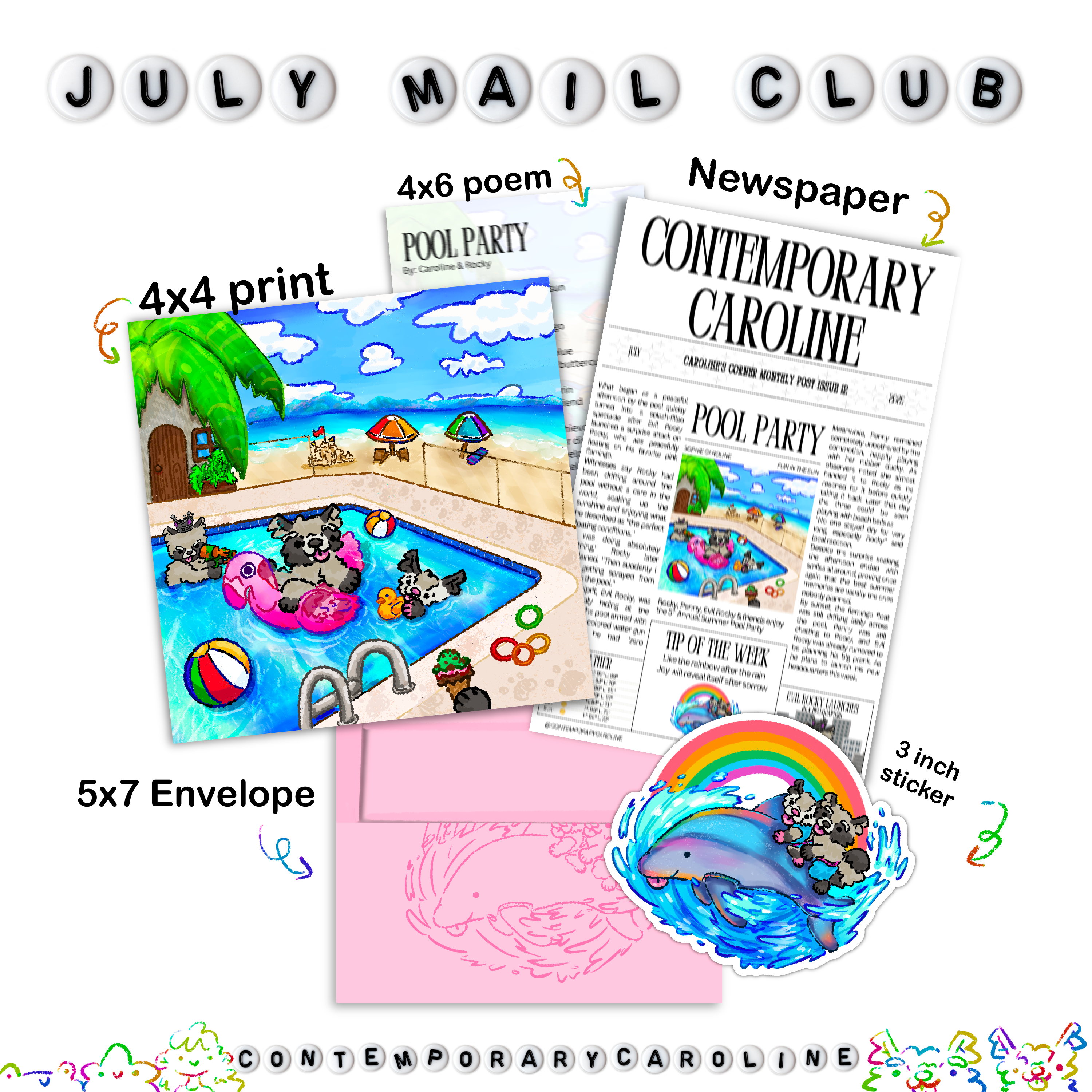 Rocky & Caroline's Monthly Mail Club 🦝💖