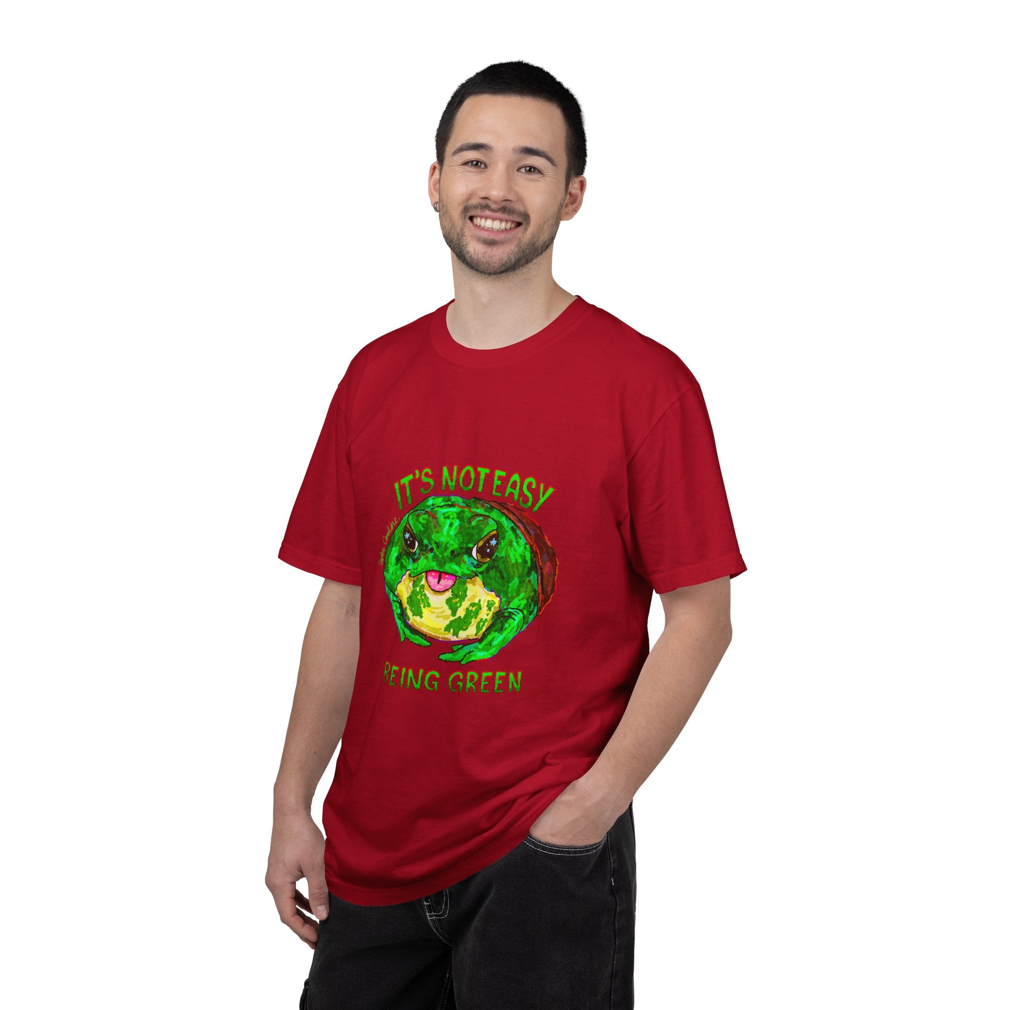 It's Not Easy Being Green Mr Frog Smiling Friends Comfort Colors T-Shirt