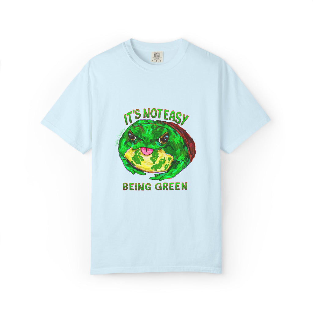 It's Not Easy Being Green Mr Frog Smiling Friends Comfort Colors T-Shirt