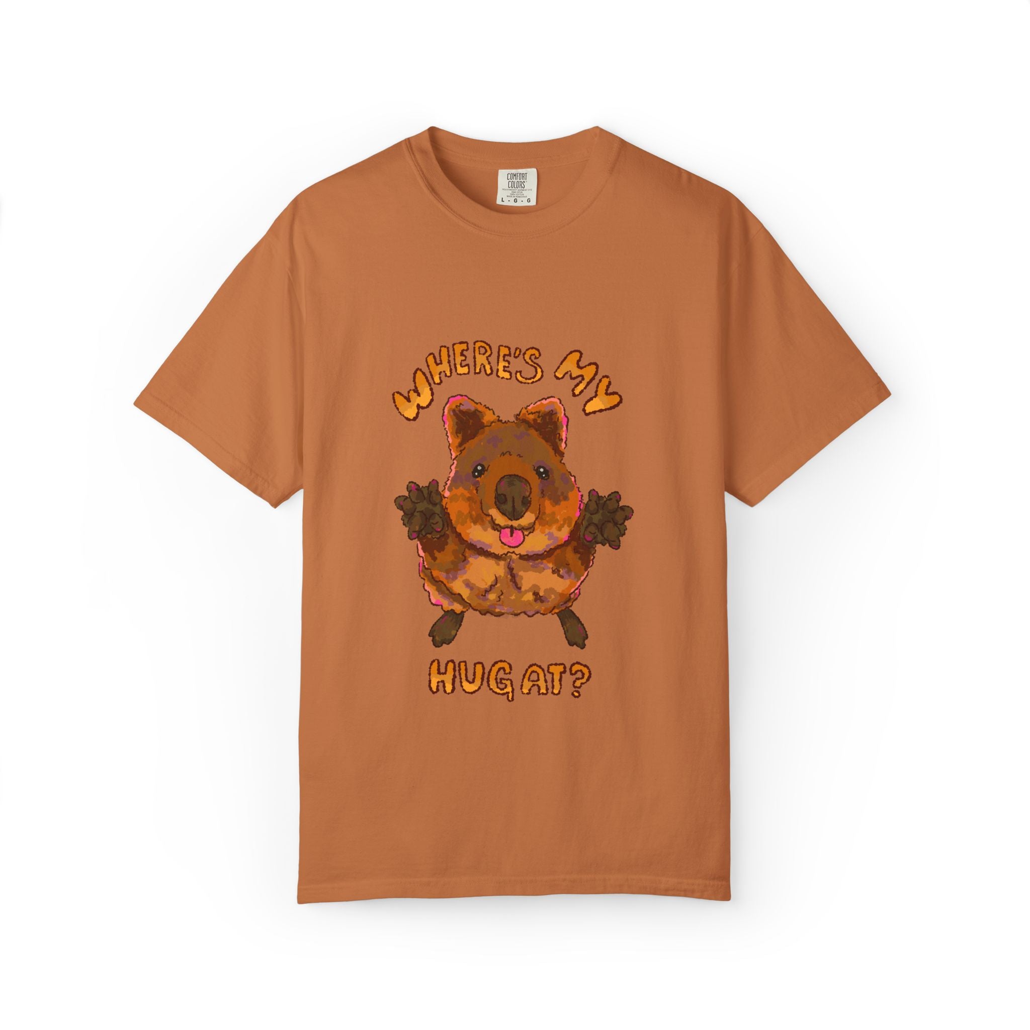 Where's My Hug Quokka Comfort Colors T-Shirt