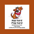 Nap Hard Play Hard Honey Print