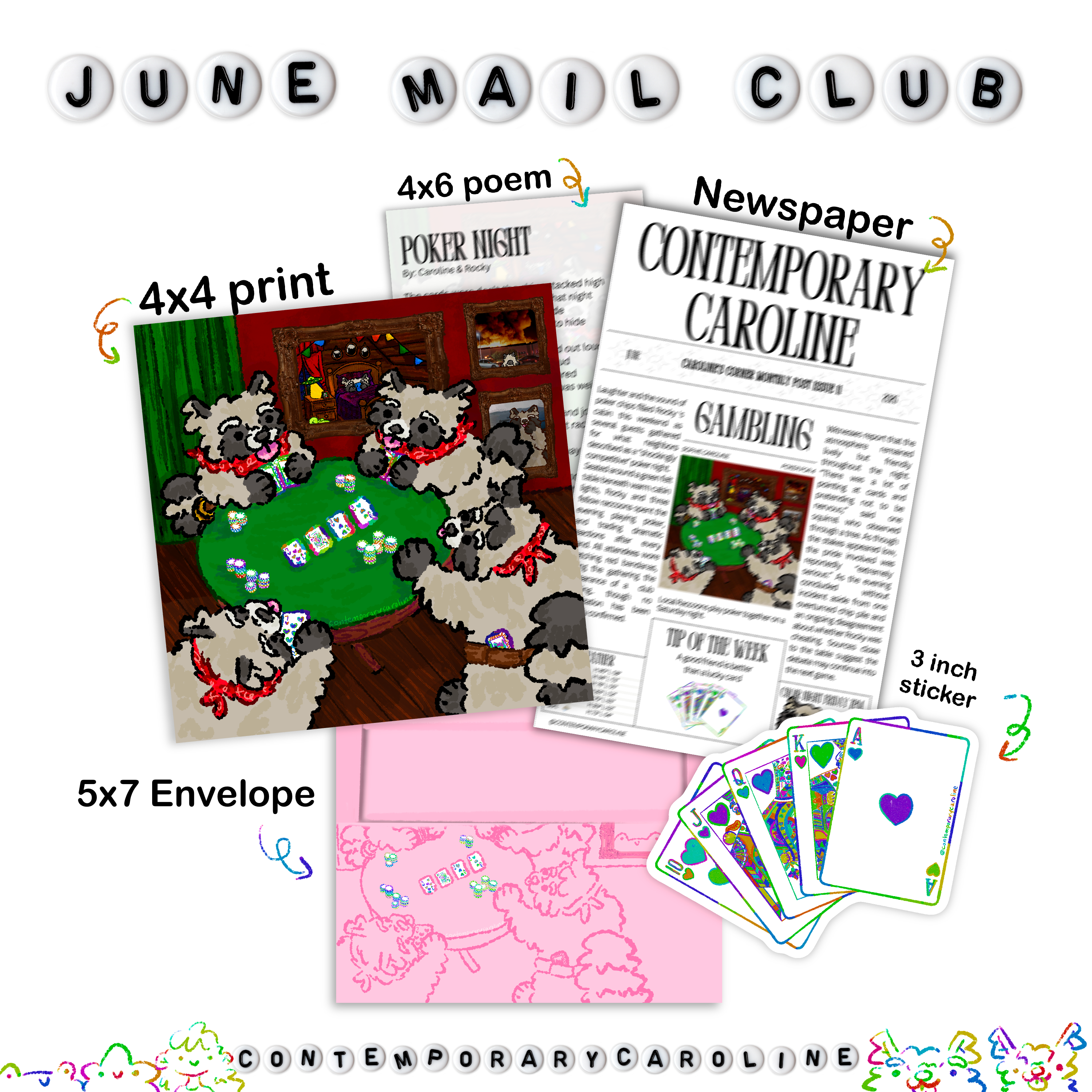 Rocky & Caroline's Monthly Mail Club 🦝💖