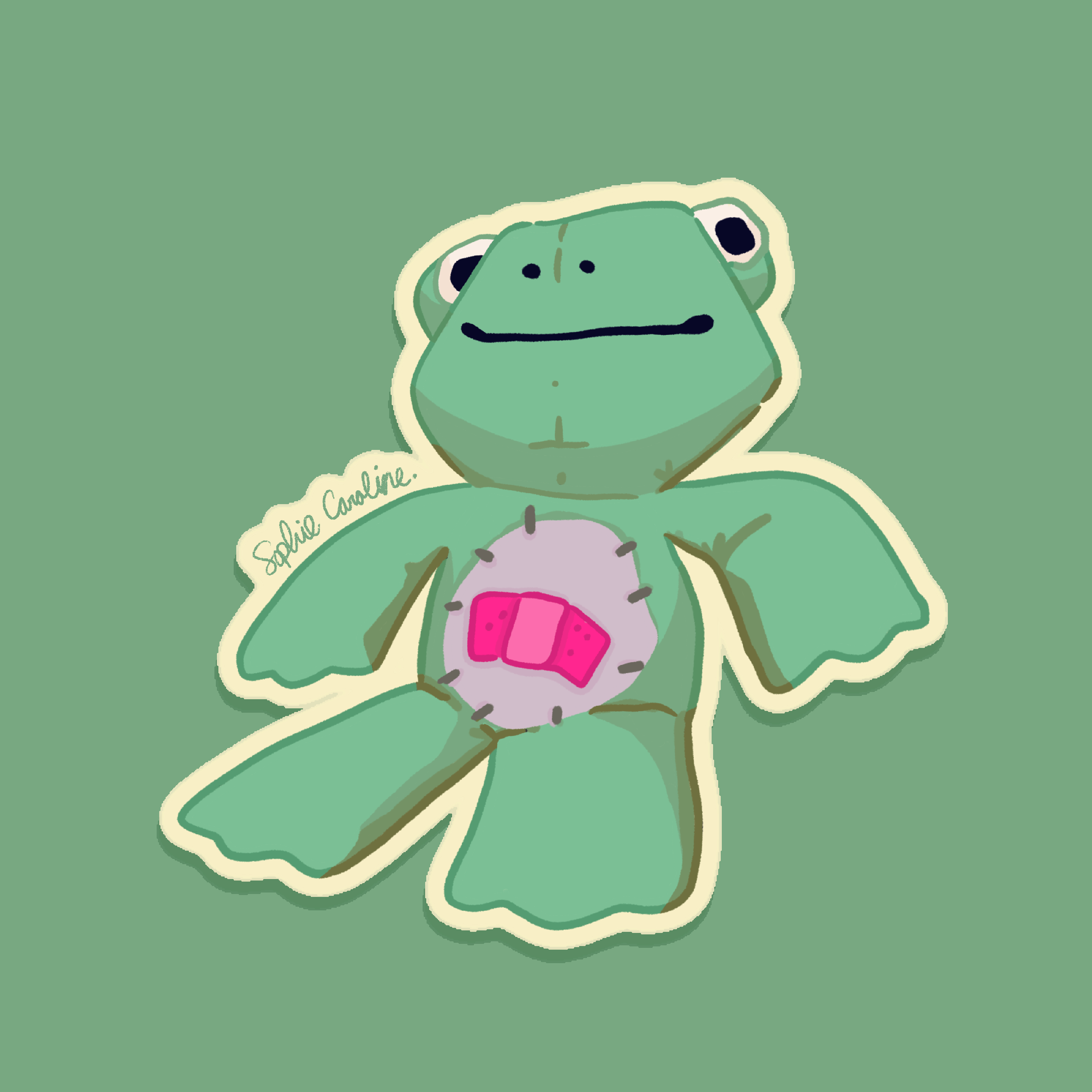AJ Cami Frog Sticker