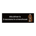 3 Raccoons in a trenchcoat Bumper Sticker