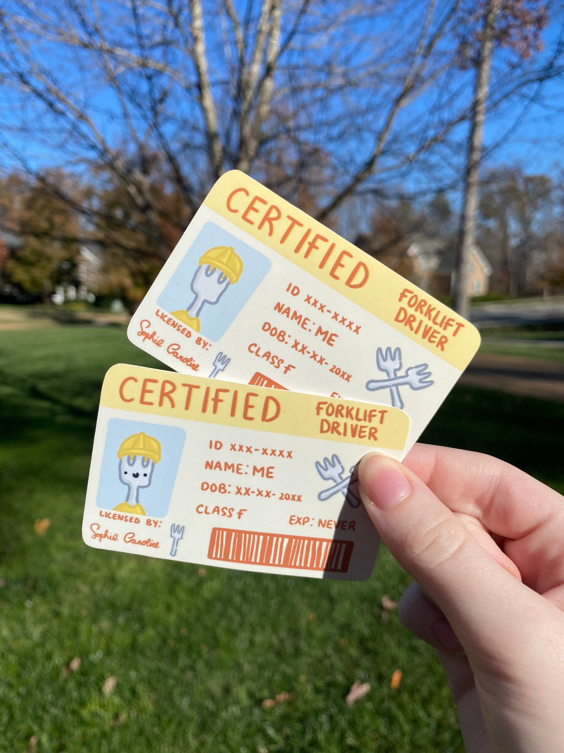 Certified Forklift Driver Sticker