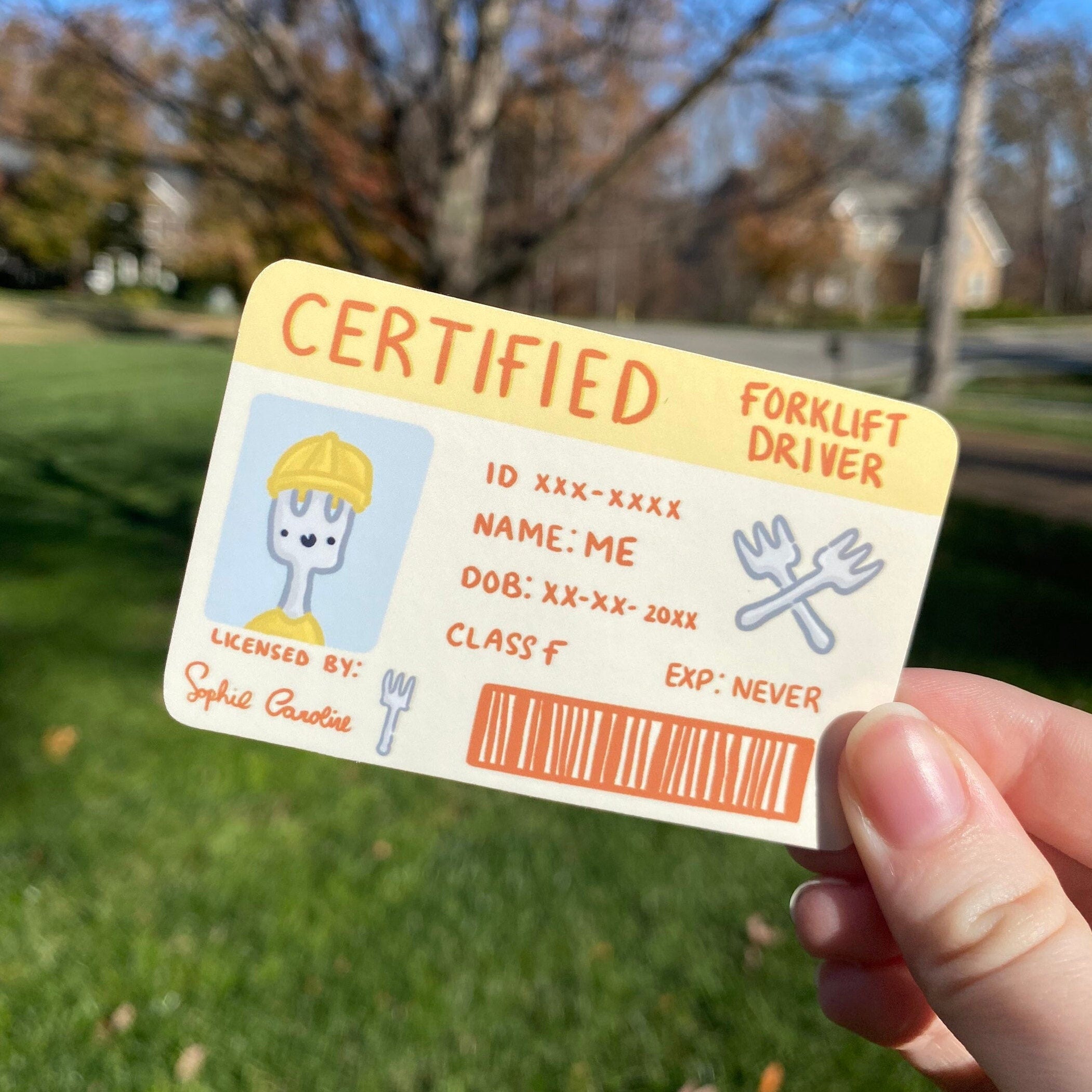 Certified Forklift Driver Sticker