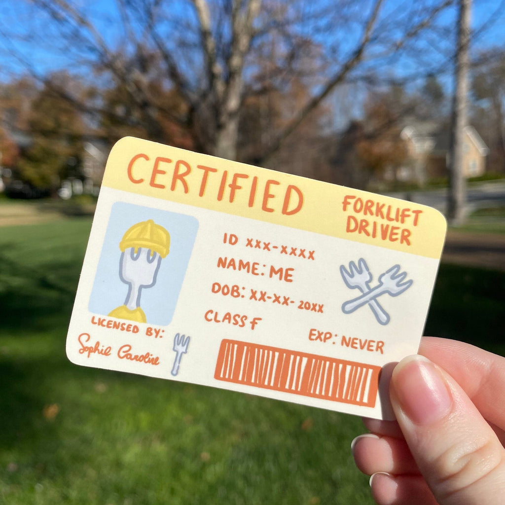 Certified Forklift Driver Sticker