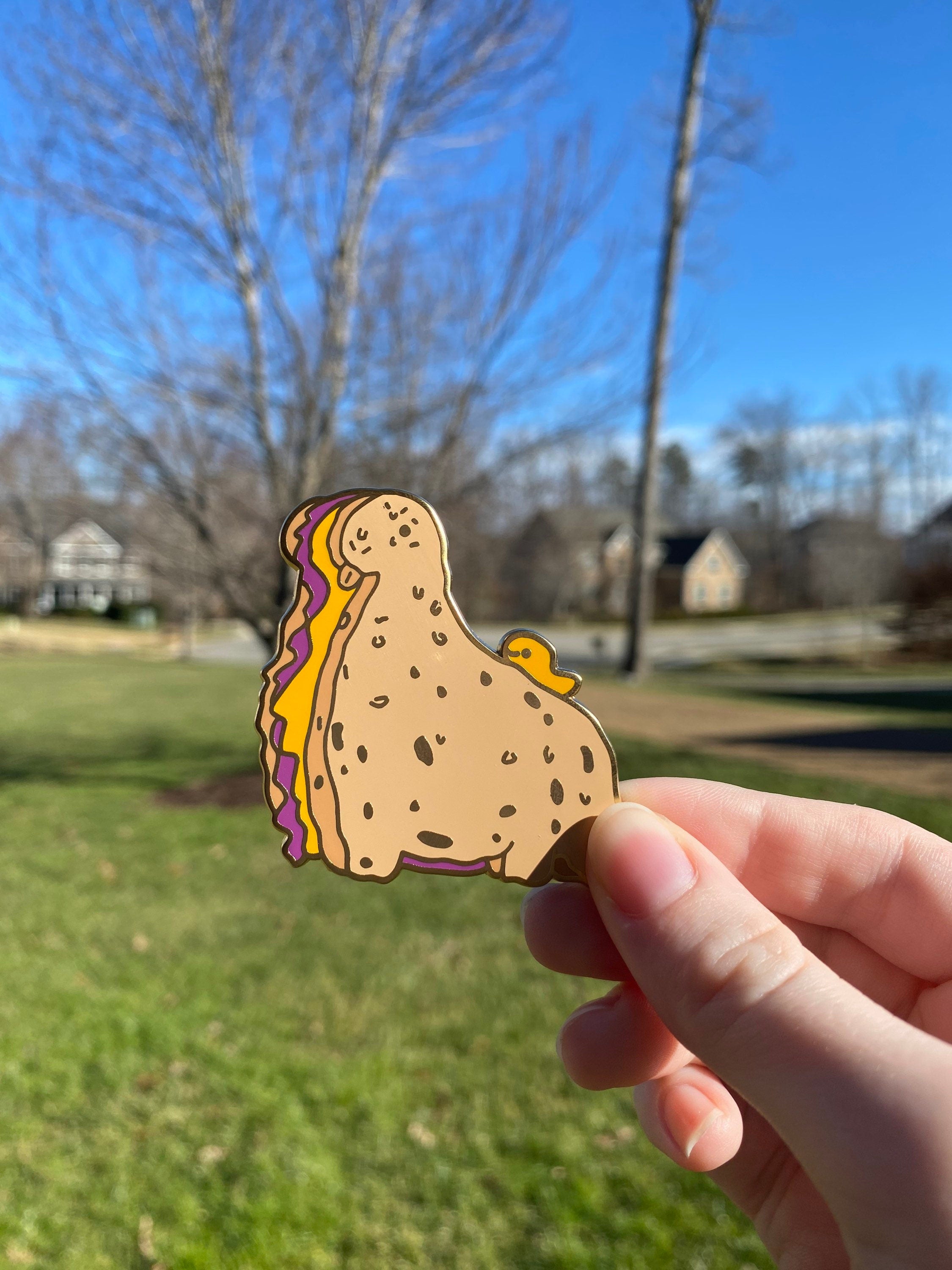 Dinosaur Sandwich Enamel Pin B Grade