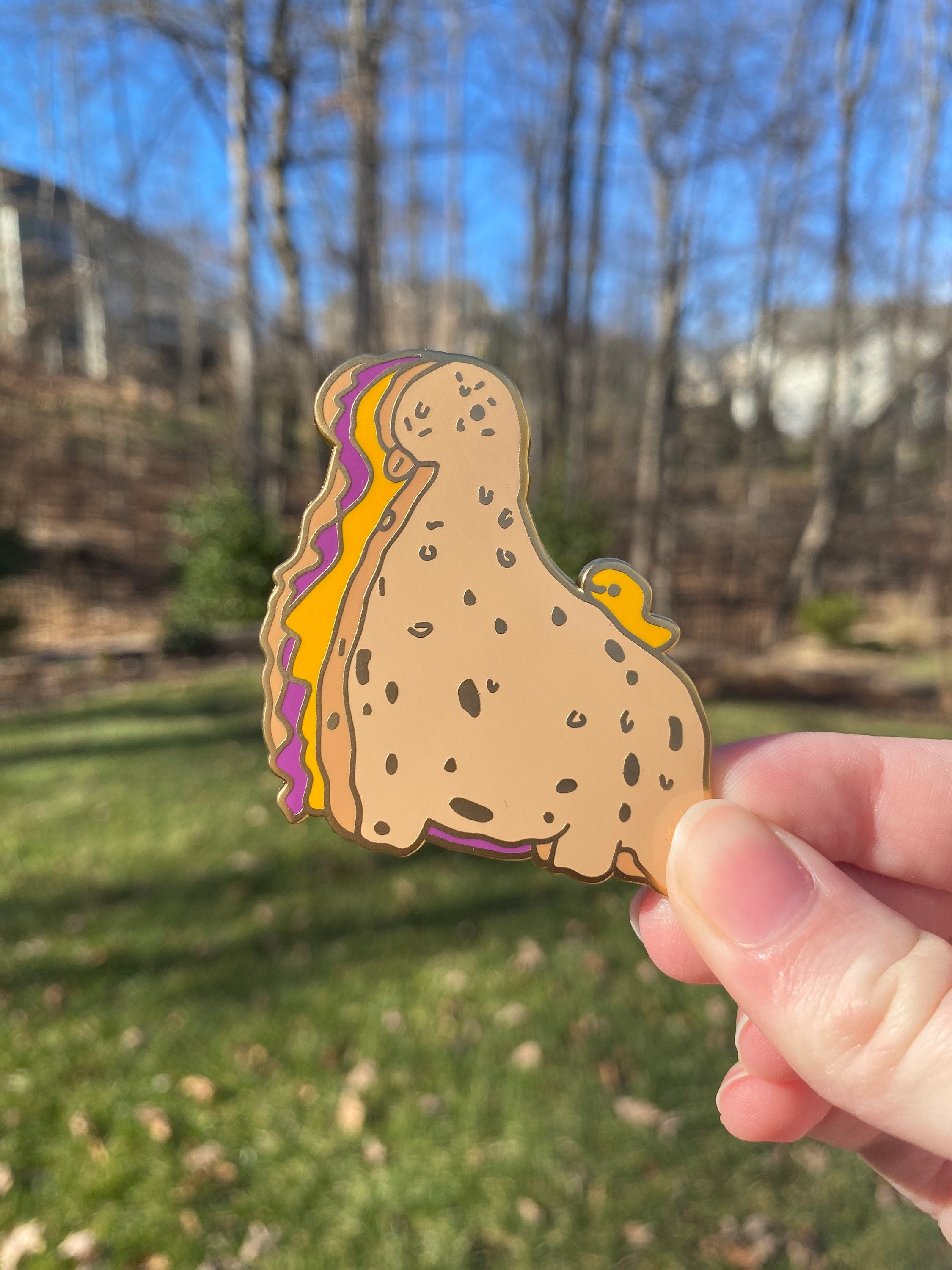 Dinosaur Sandwich Enamel Pin