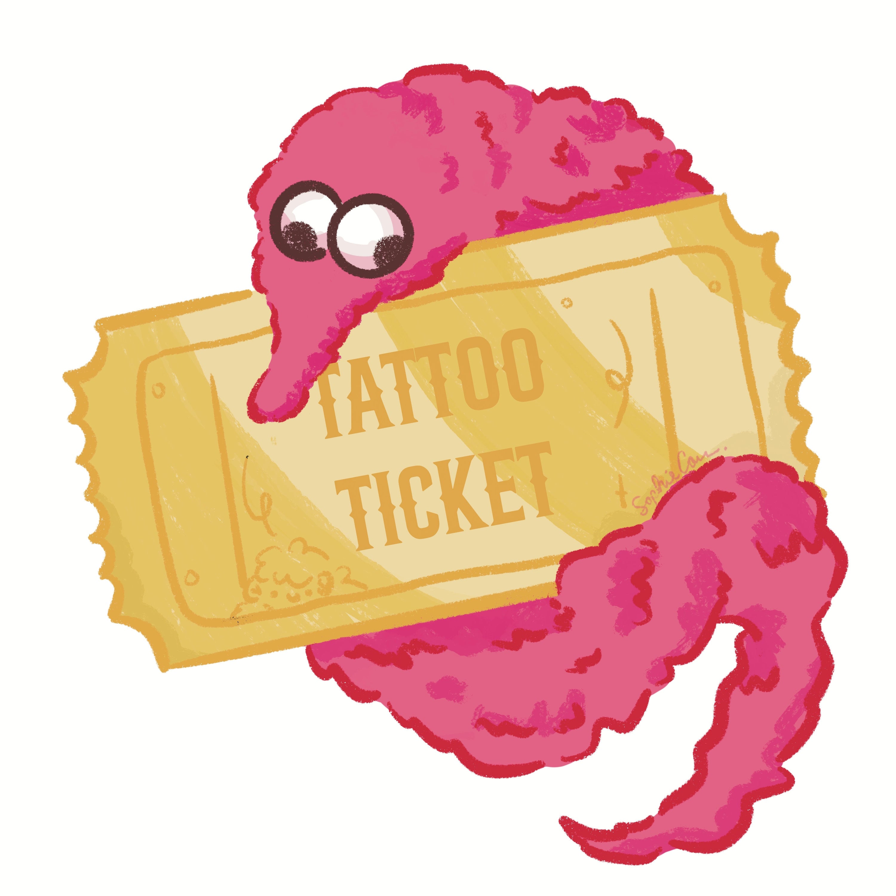 Caroline's Tattoo Ticket