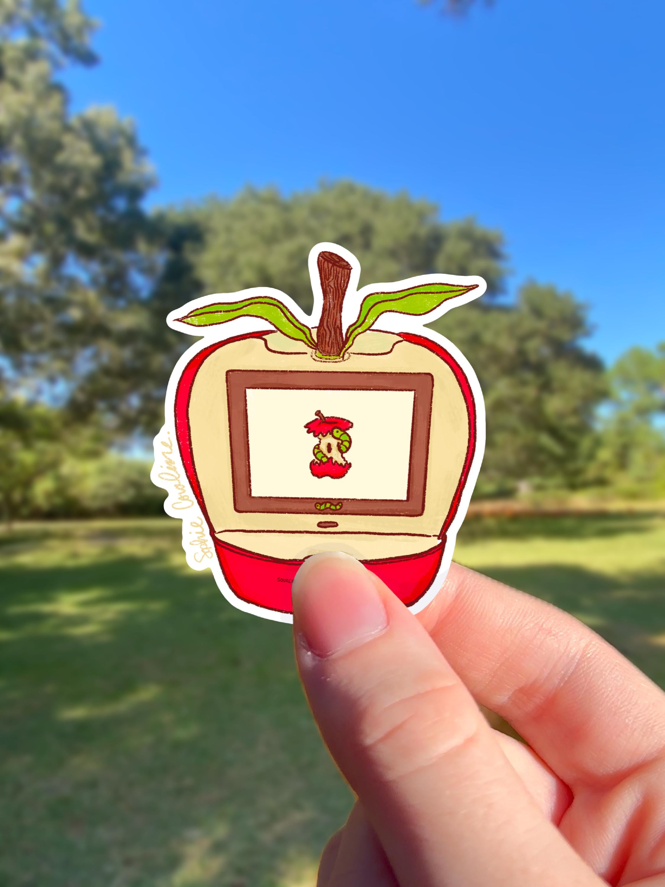 Apple TV Worm Sticker