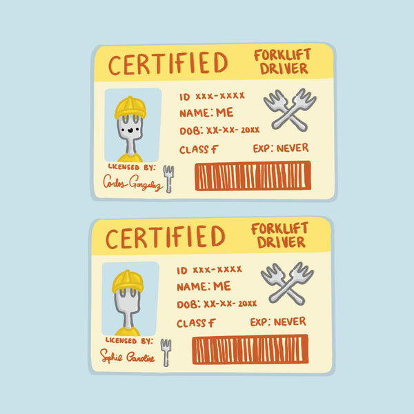 Certified Forklift Driver Sticker