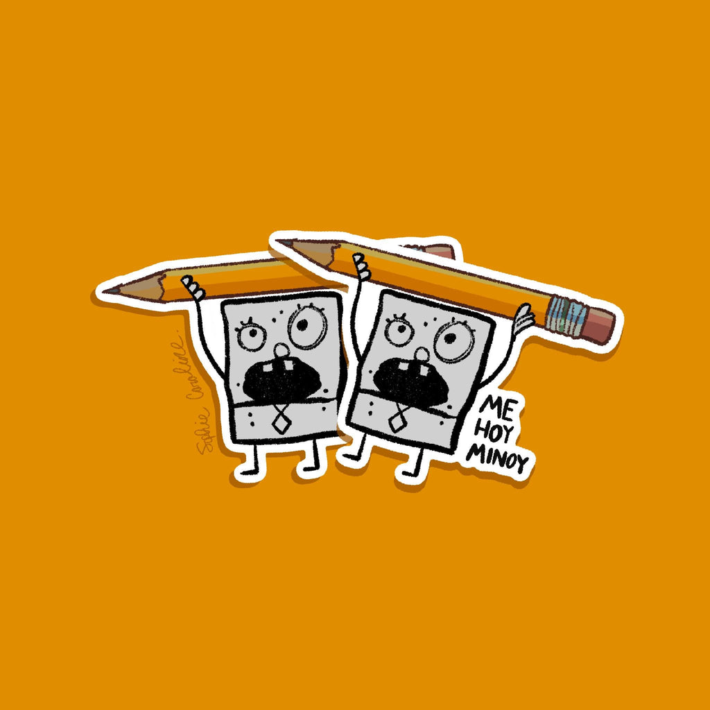 Doodlebob Me Hoy Minoy Sticker