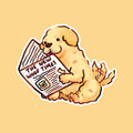 The New Woof Times Dog Sticker