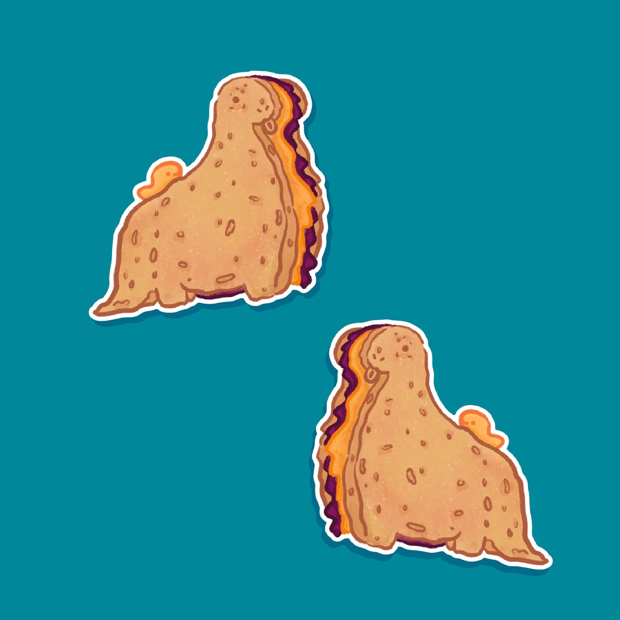 Dinosaur Sandwich Stickers