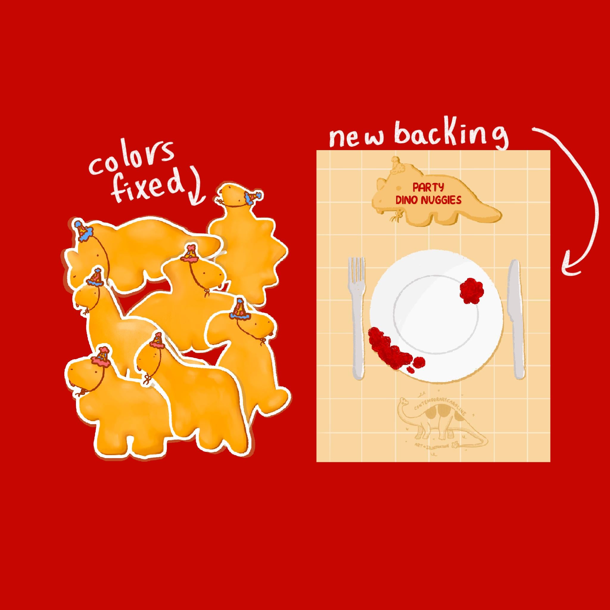 Dino Nuggies Sticker Pack